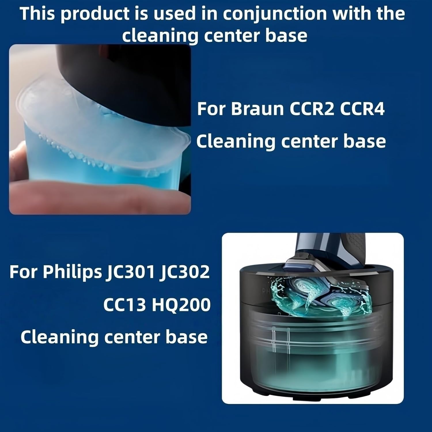 250ml Men's Shaver Cleaning Solution Compatible With Braun CCR2，Compatible With Philips CC13 JC301 CC13，Compatible With Panasonic ES-LM56 ES-4L(3pcs)