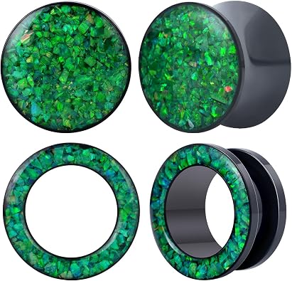 2pair 316 Stainless Steel Ear Gauges Tunnels Expander 2g-5/8inch Body Piercing Jewelry