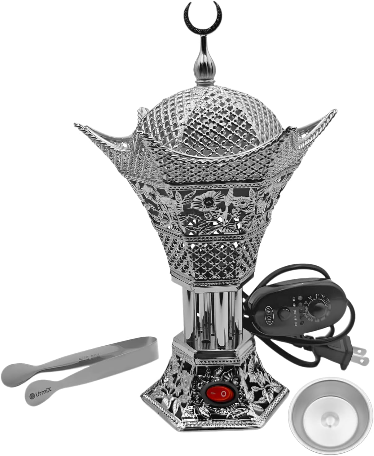 Electric Incense Burner with Adjustable Heat & Timer – Bakhoor & Oud Burner for Home