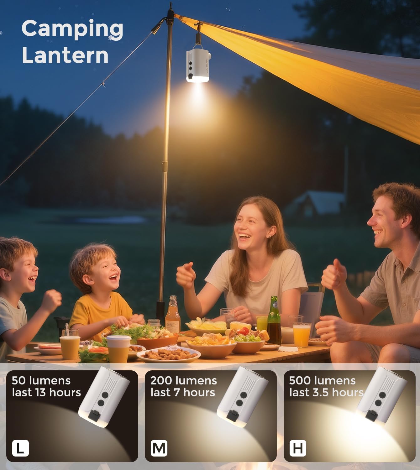 3600mAh 5.5Kpa Portable Air Pump for Inflatables, Cordless Rechargeable Mini Electric Pump for Mattress, Pool Floats, Vacuum Storage Bags, 3-in-1 Camping Essentials Camping Light & Power Bank - Image 5