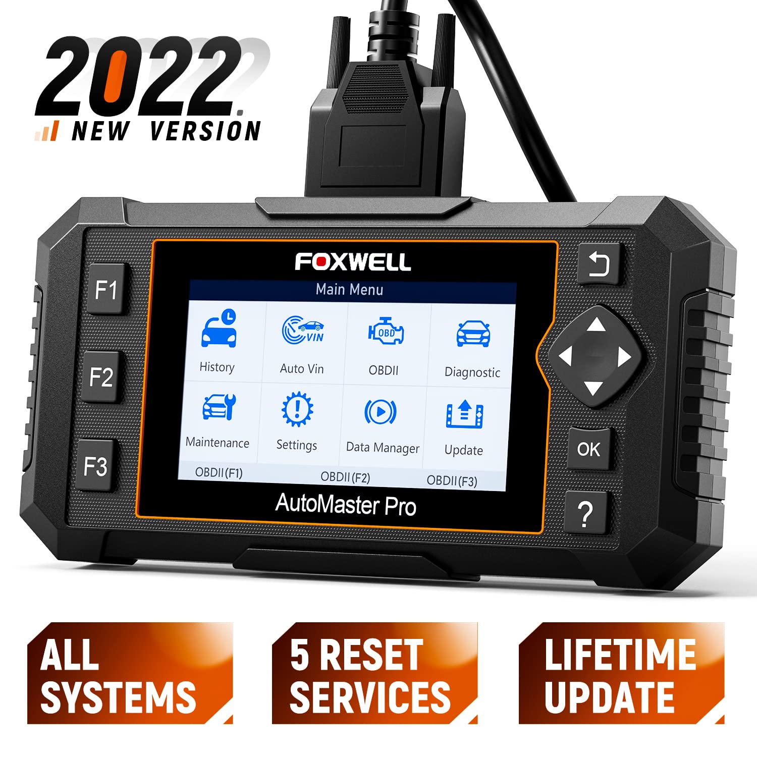Buy 2022 Newest FOXWELL OBD2 Scanner NT624 Elite Car Diagnostic Scanner