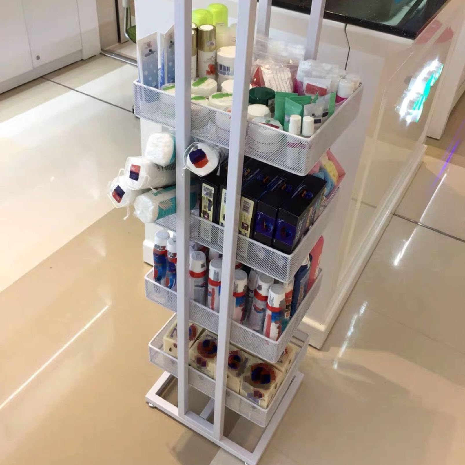 Snack-Ständer mit Rädern für Kartoffelchips, Süßigkeiten und mehr, Boden-Organizer für Make-up, Obst und Gemüse