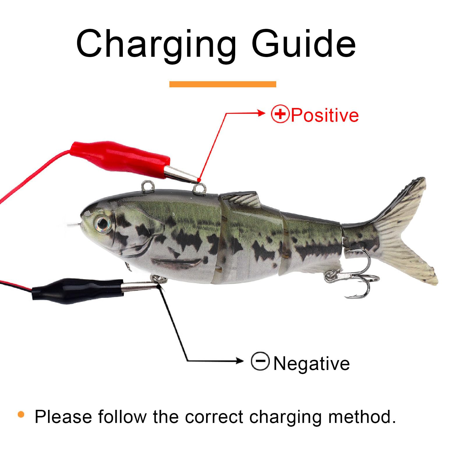 Esca da Pesca Elettrica, Swimbait Elettrico Multisnodato USB Ricaricabile Usa Un'esca Elettrica a LED Realistica Adatta per Ambienti D'acqua Dolce