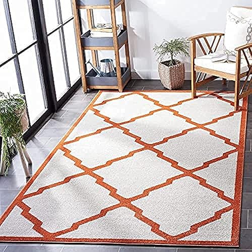 Vista 149 de Safavieh Amherst Collection amt421b Gris Claro y Beige Interior/exterior Area Rug, Polipropileno