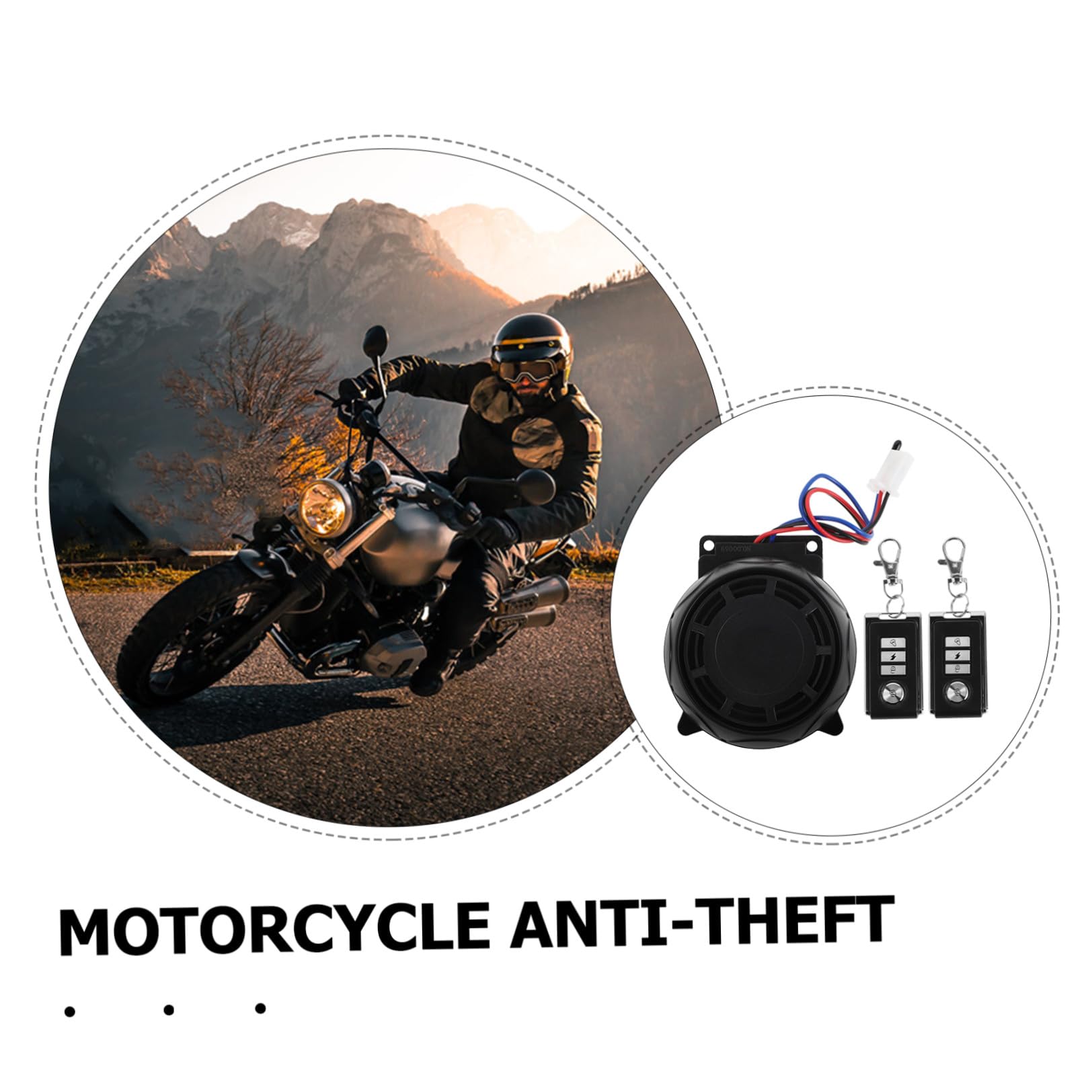 BETOOKY Allarme Antifurto per Motociclette Modello Disco Volante con Telecomando in Metallo Integrato Facile Installazione e Protezione per Moto