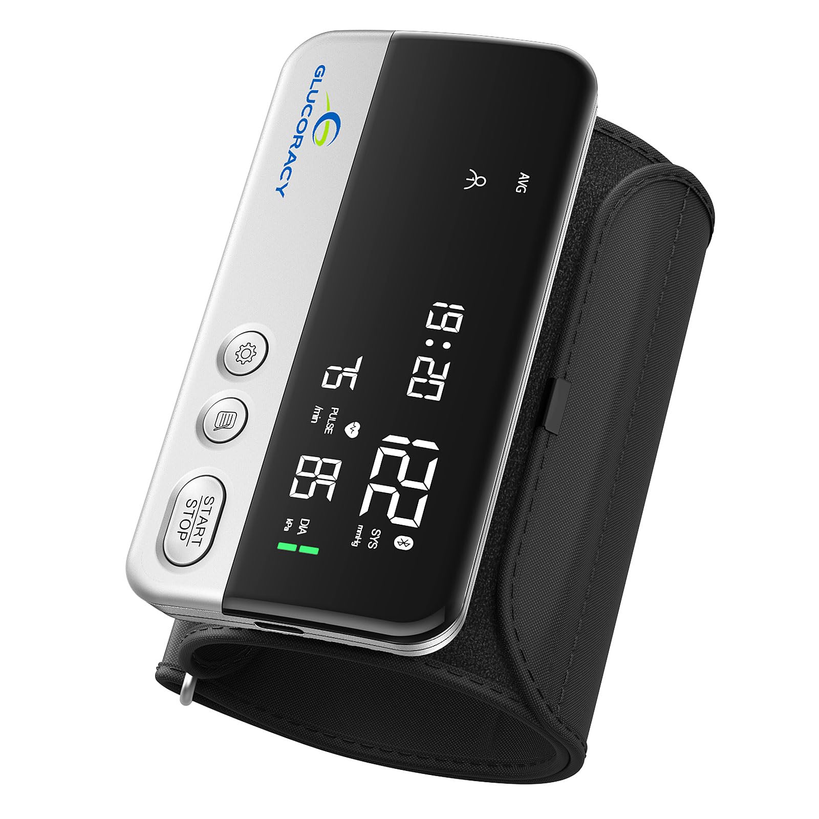 Glucoracy Upper Arm Blood Pressure Monitor with One-Touch Operation, Blood Pressure Machine, Precision-Crafted &amp; Portable Blood Pressure Device, Adjustable Wide Range Arm 8.6"-16.5 in