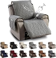Vista 11 de Funda de silla reclinable 100% impermeable, fundas de silla reclinable para silla reclinable, funda de tela antideslizante para sala de estar, Café
