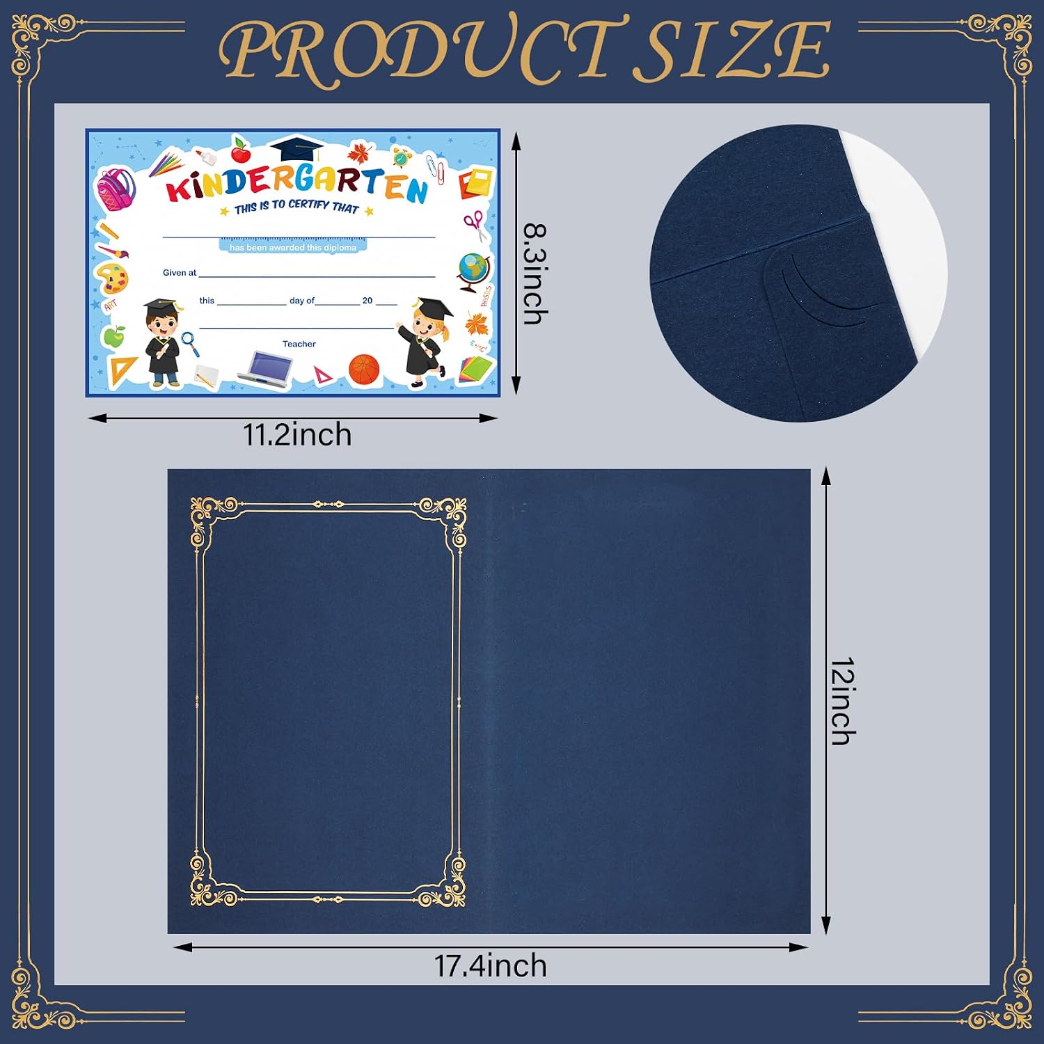 Karenhi 108 Pcs Kindergarten Diplomas Preschool Graduation Award Certificates 2026 Classroom Activities Certificate for Kindergarten Students Activities School Classroom Supplies
