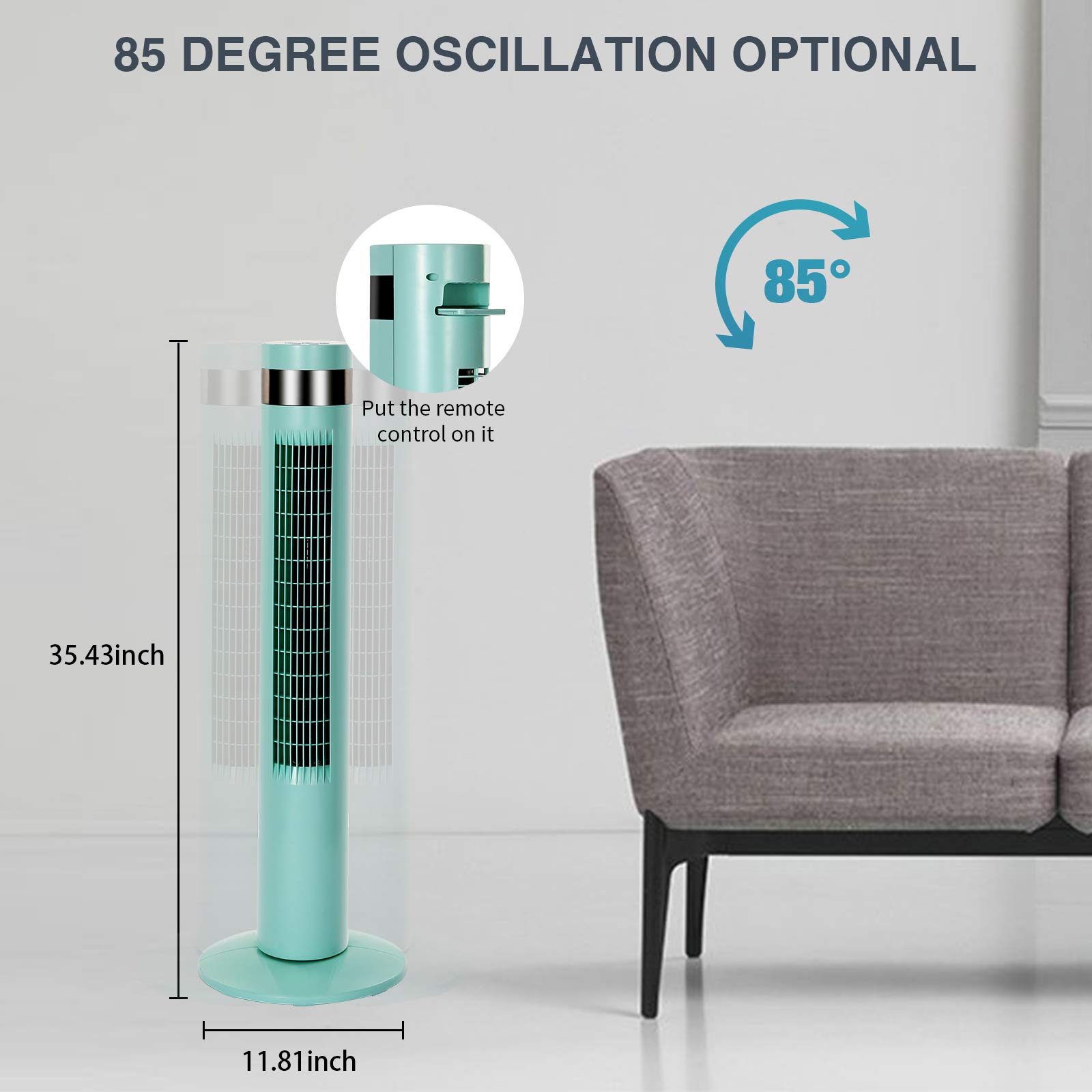 Antarctic Star Tower Fan Oscillating Fan Quiet Cooling Remote Control