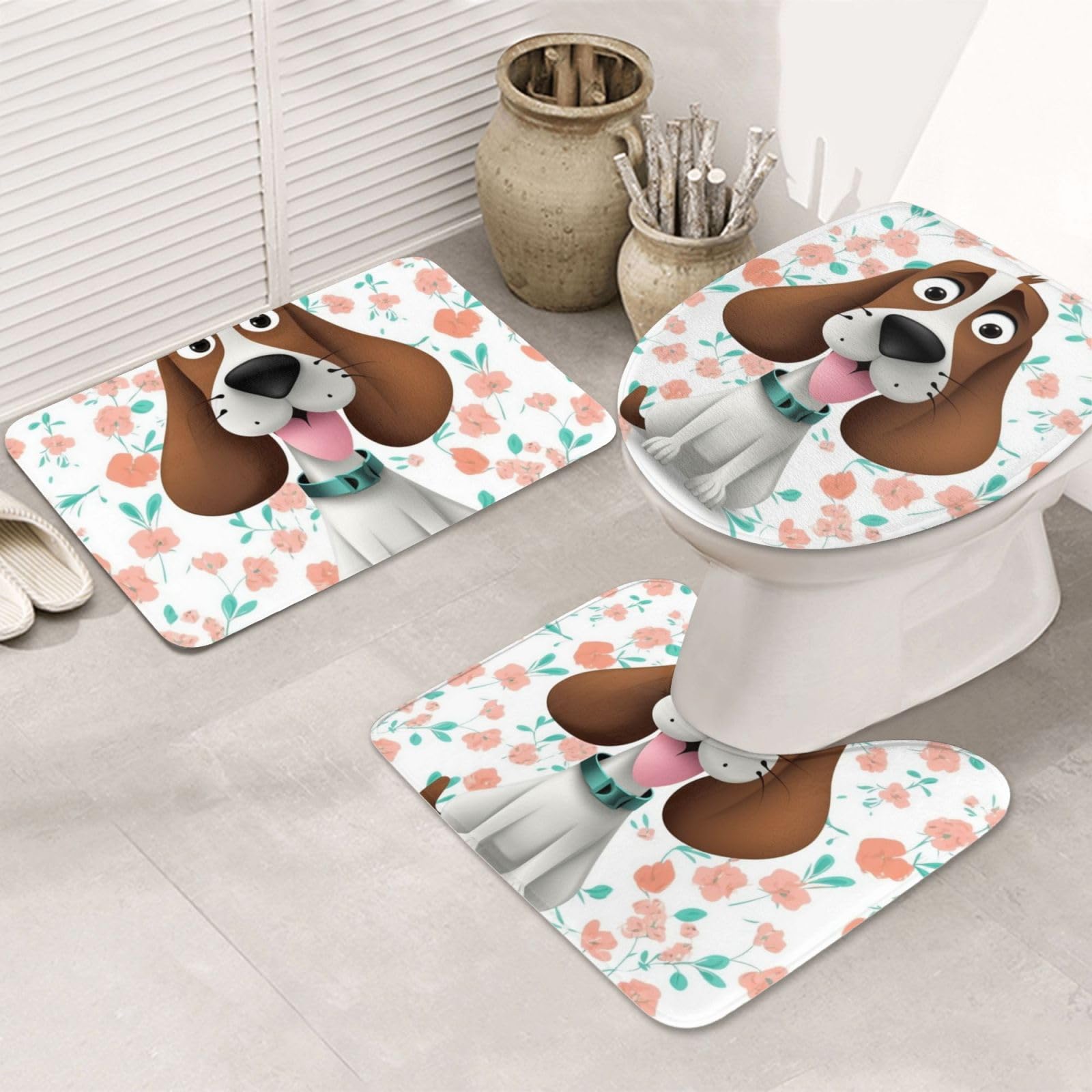 Tapis de bain avec contour en forme de U pour éliminer les sols glissants et mouillés