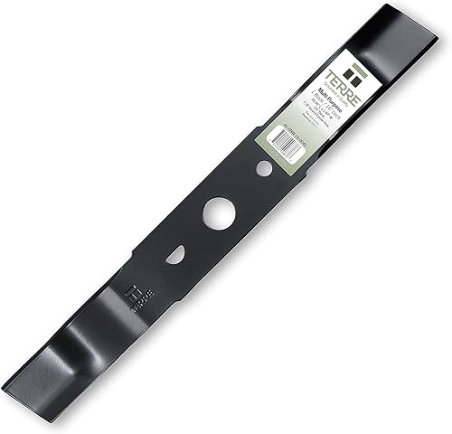 Miniatura 1 de Terre Products - Cuchilla para cortacésped estándar individual, cubierta de 16 pulgadas, compatible con Greenworks 25322, 25142, repuesto para 29512