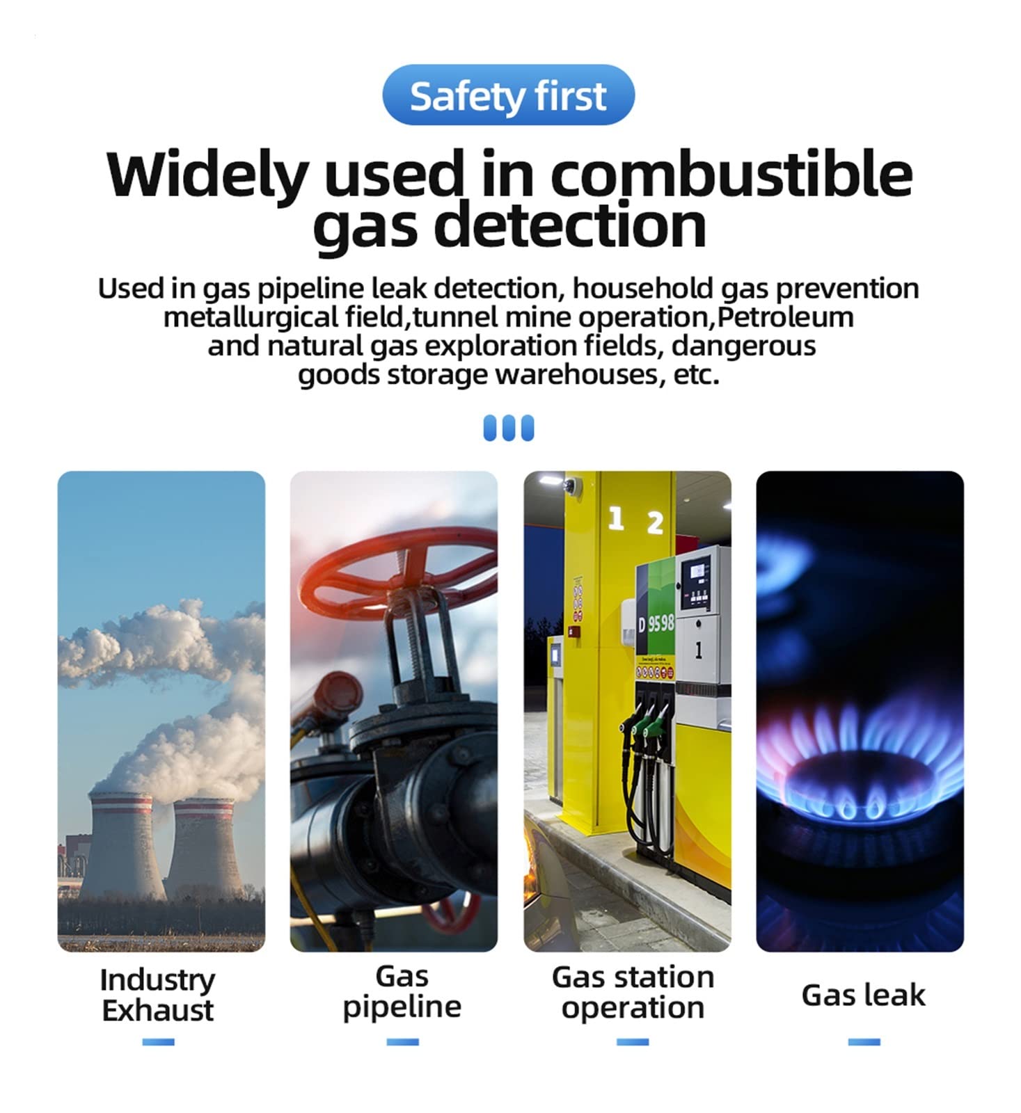 Luftqualitätsmonitor, Farbbildschirm, Gasanalysator, brennbares Gas, Leckdetektor, Gaszähler, Erdölerkennung, Tonalarm, PPM-Messgerät, Luftanalysator, Tester, für Zuhause, Küche, Büro, Auto (CGD02A)