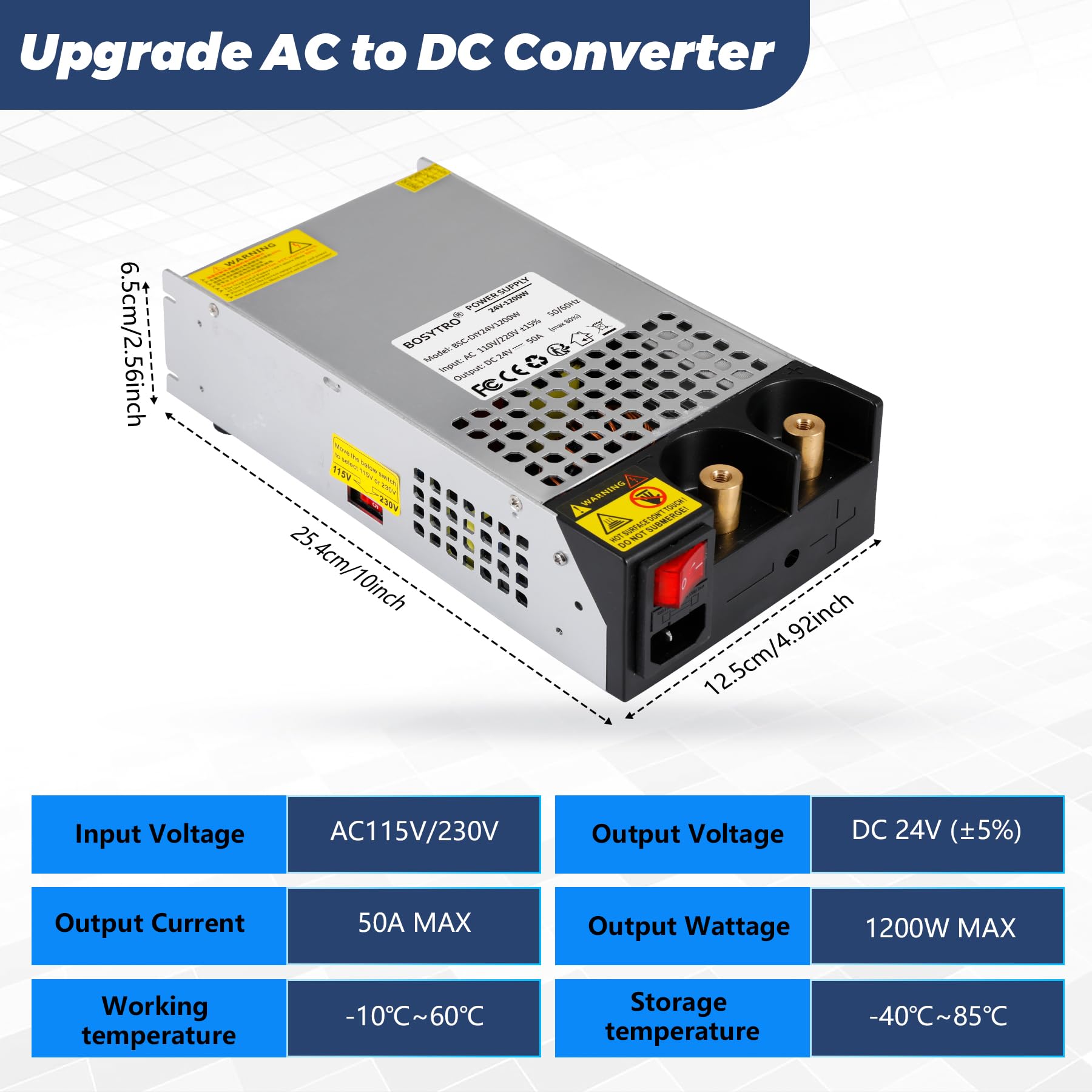 Snapklik.com : BOSYTRO 24V DC Power Supply 1200W AC To DC Converter ...