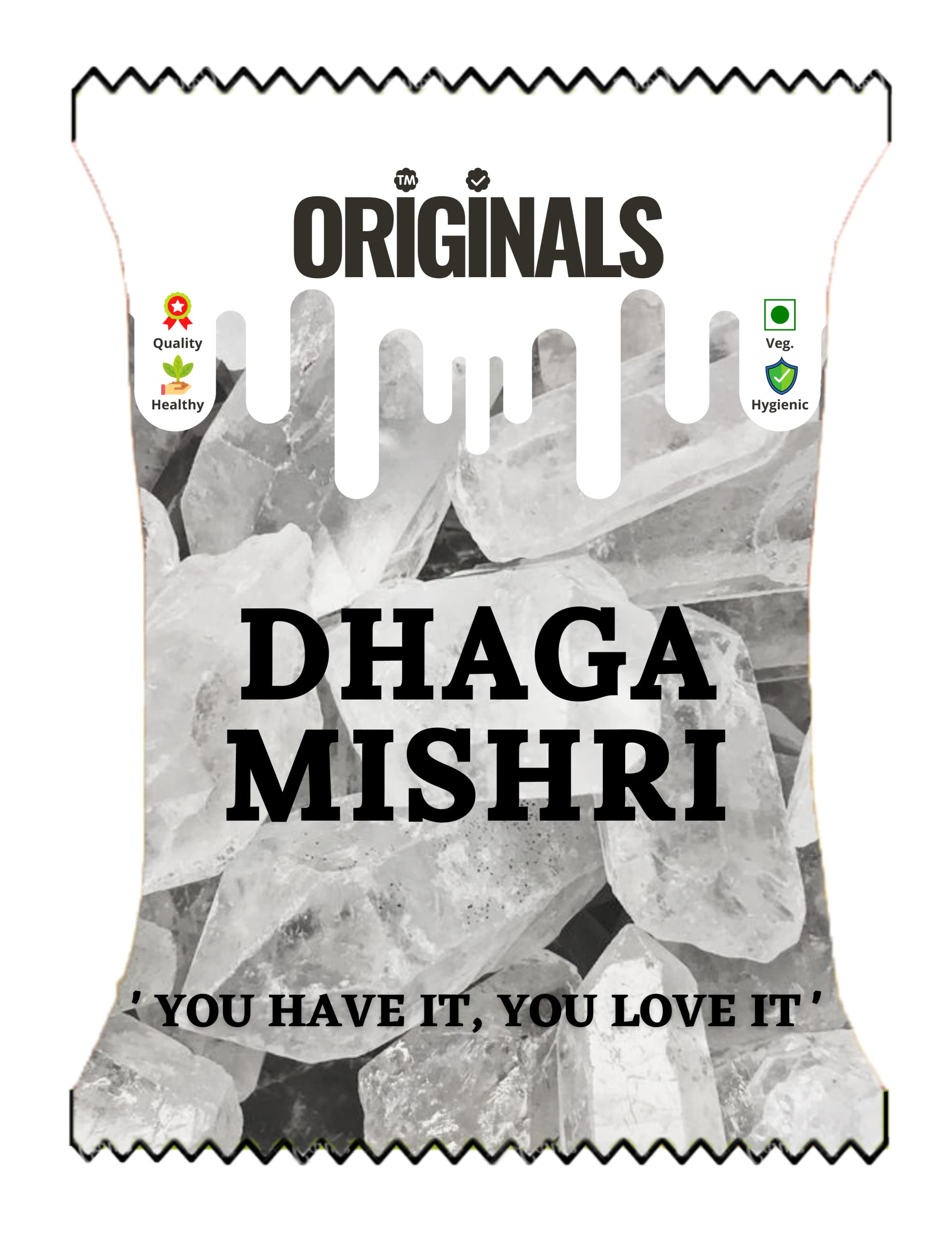 Originals� Dhaga Mishri | Crystal Rock Suger | Thread Sugar | 1800 Grams