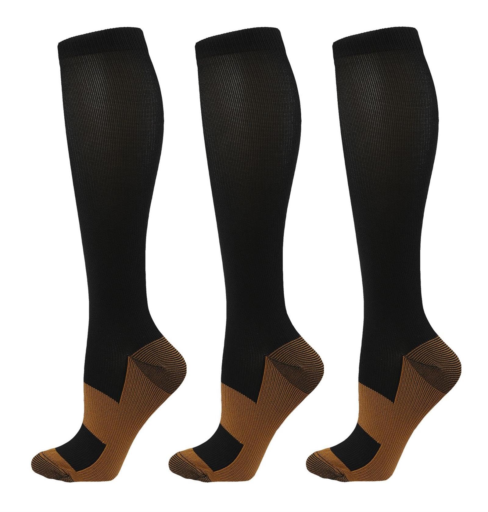 Compression Socks best for Men & Women Support Running,Athletic,Medical,Pregnancy and Travel -15-20mmHg(3Pairs)
