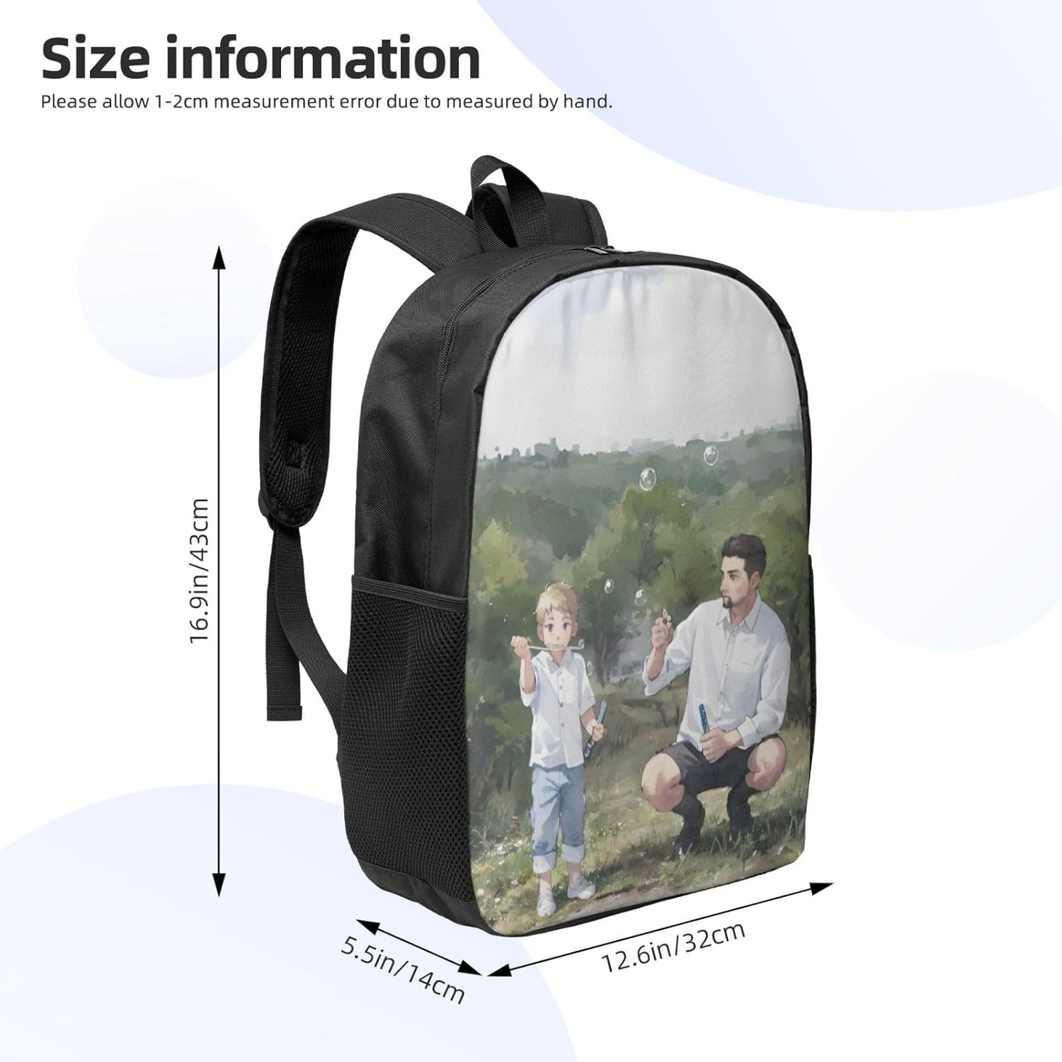 Custom Backpack Personalized Shoulder Traveling Bag Add Your Customized Photo Picture Text Simple FashionCasual Backpack Travel Knapsack Standard Size forTravel - Image 3