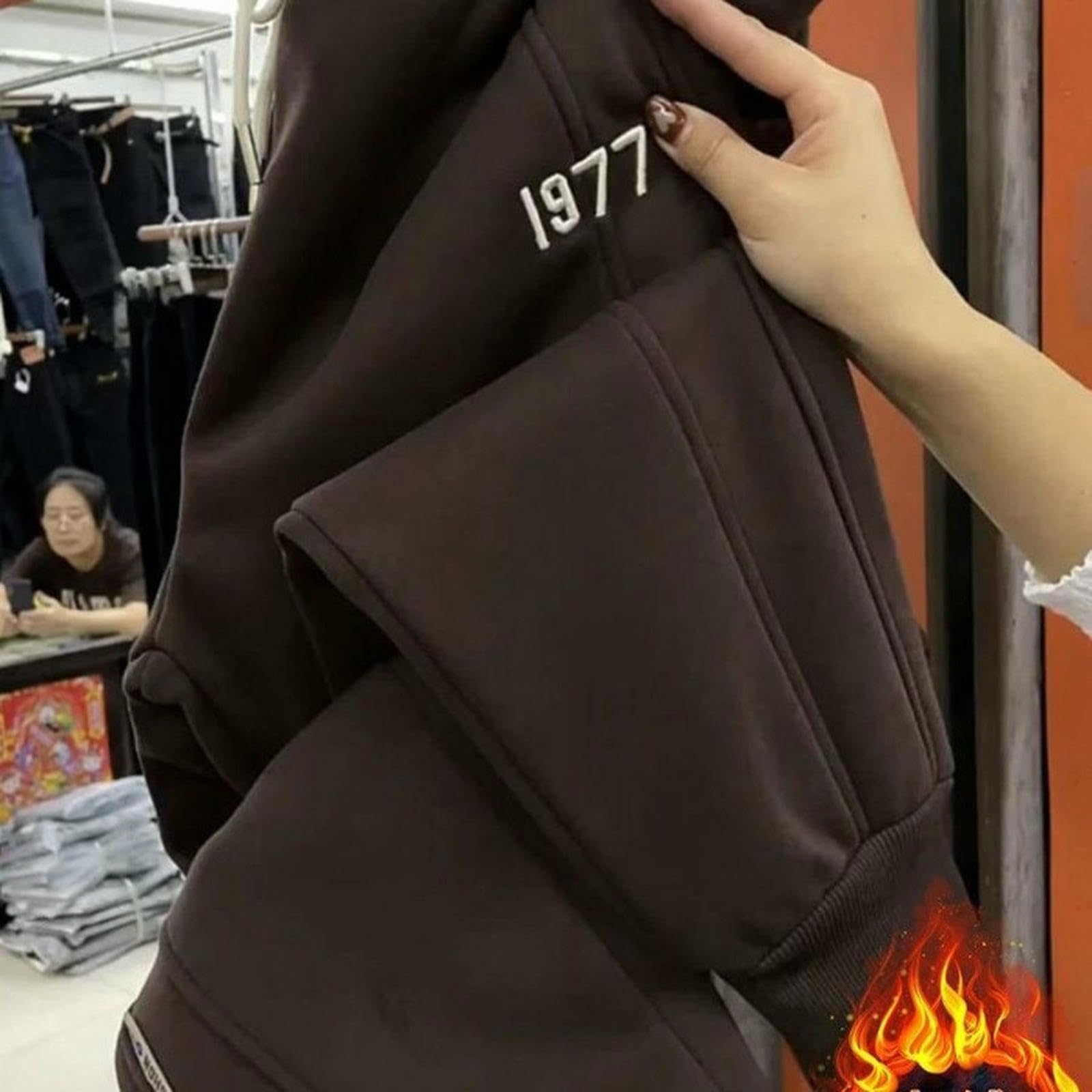 Jesienne spodnie jeansowe z otworami na jesień i zimę, pogrubione spodnie polarowe, modne sportowe harem, mankiety - spodnie do biegania