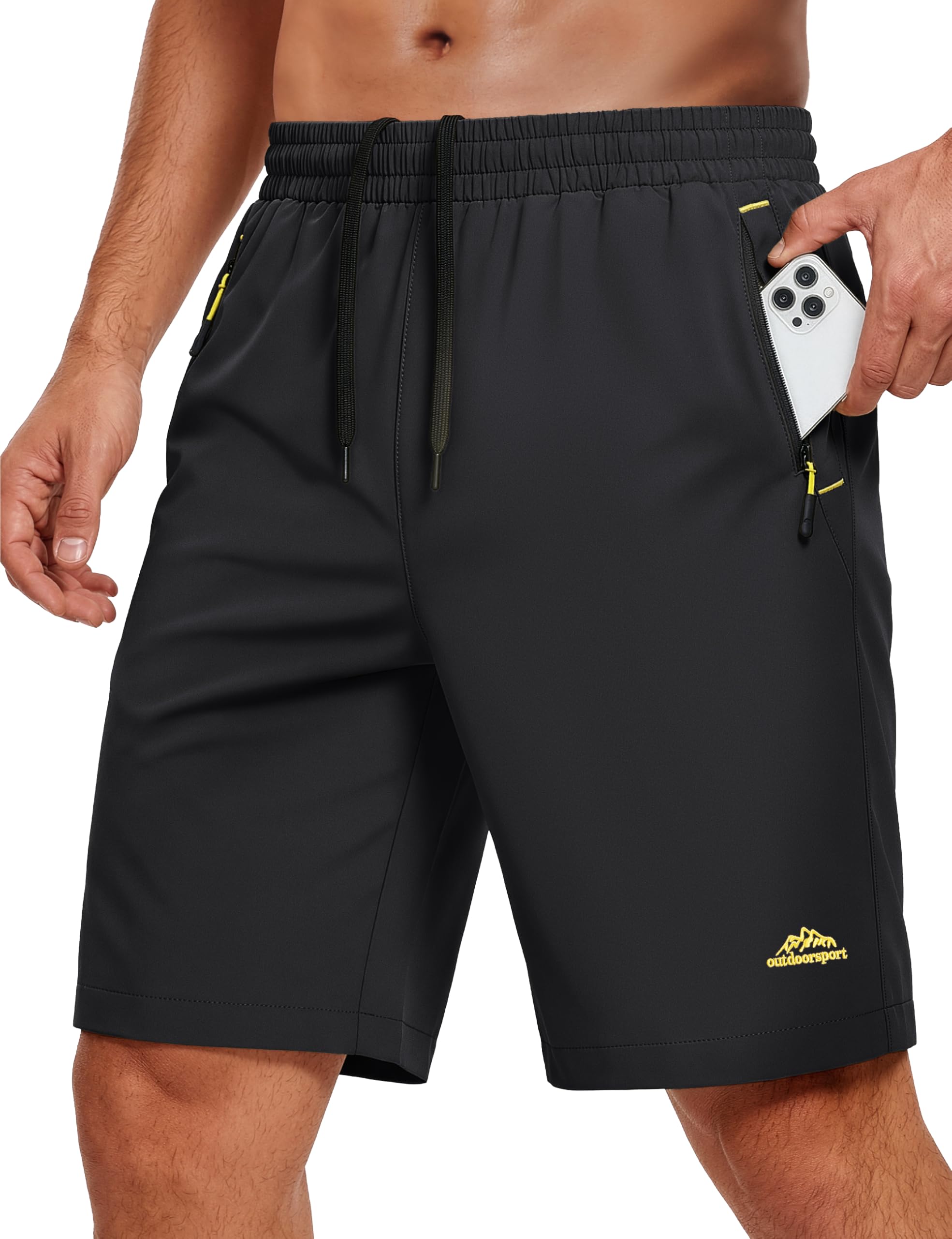 MAGCOMSEN Mens Workout Gym 9 Shorts Quick Dry Lightweight Summer Casual Athletic Hiking Shorts for Men with 3