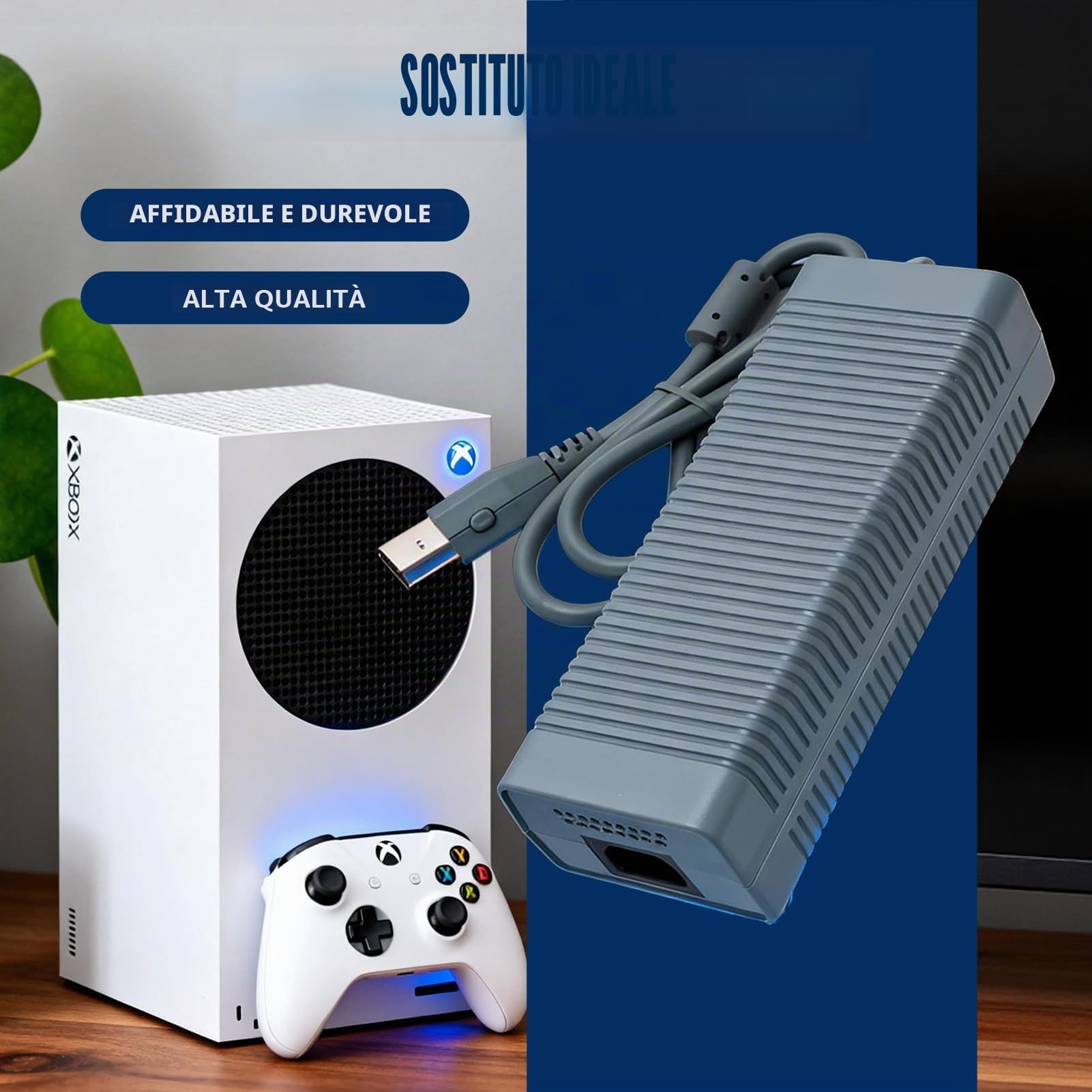 Alimentatore Universale per Console di Gioco con Cavo di Alimentazione - Compatibile con Xbox 360 e Altre Console, Adattatore di Ricarica per One e Modelli Simili