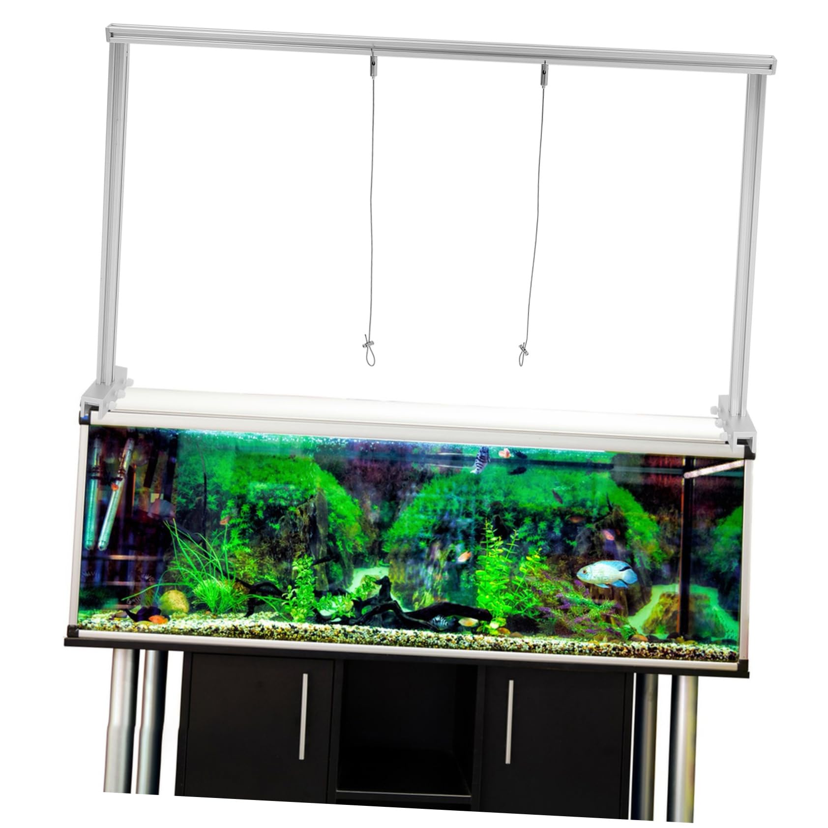 GLEAVI 1 Set supporto luce acquario portalampada per acquari accessori per acquari terrario portalampada a sospensione per acquario supporto per luce dell'acquario Lega di alluminio