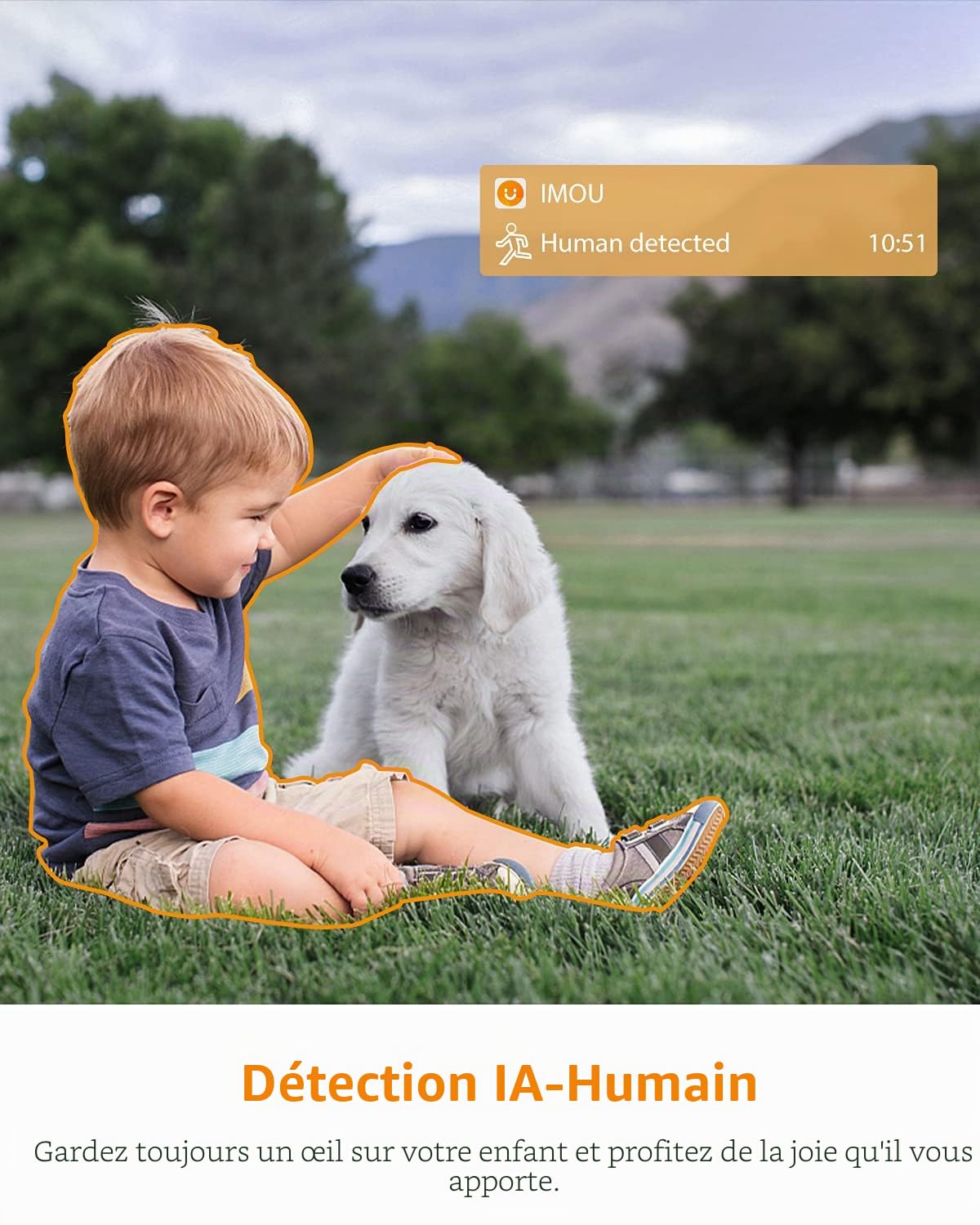 Imou Caméra de Surveillance WiFi Extérieure, 1080P Caméra IP WiFi Extérieure Étanche IP67 avec Vision Nocturne Couleur de 30m, Détection de Mouvement AI, Compatible avec Alexa Google Home (Bullet 2)