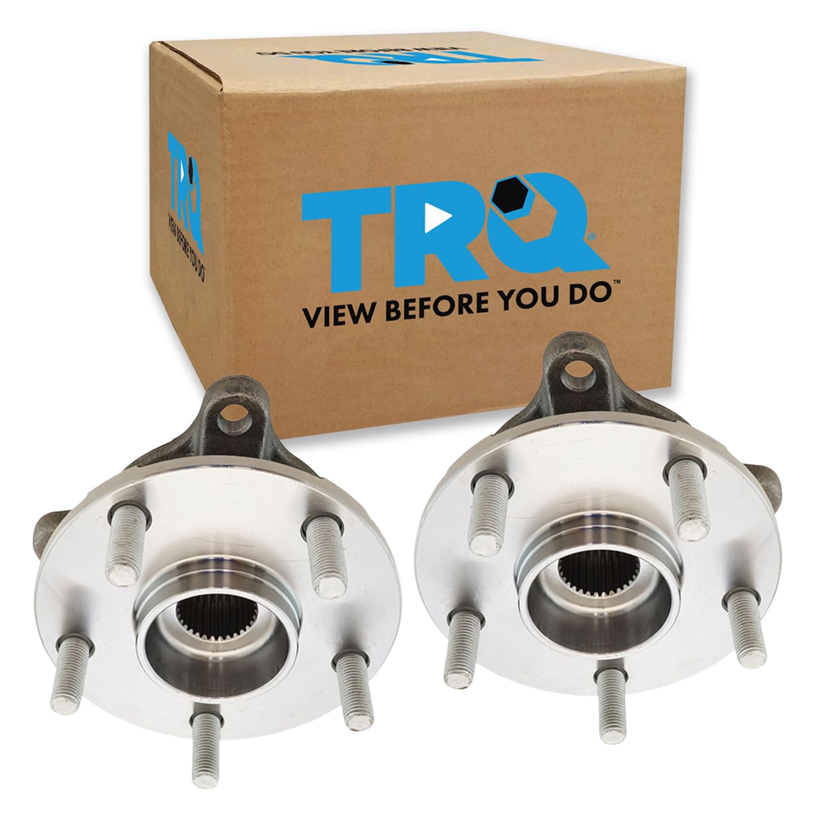 TRQ Front Left and Right Wheel Bearing and Hub Assembly Set 2 Piece