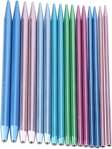 Miniatura 9 de Juego de 13 pares de agujas de tejer circulares intercambiables, kit de agujas de tejer circulares, juego de agujas de tejer intercambiables, 2