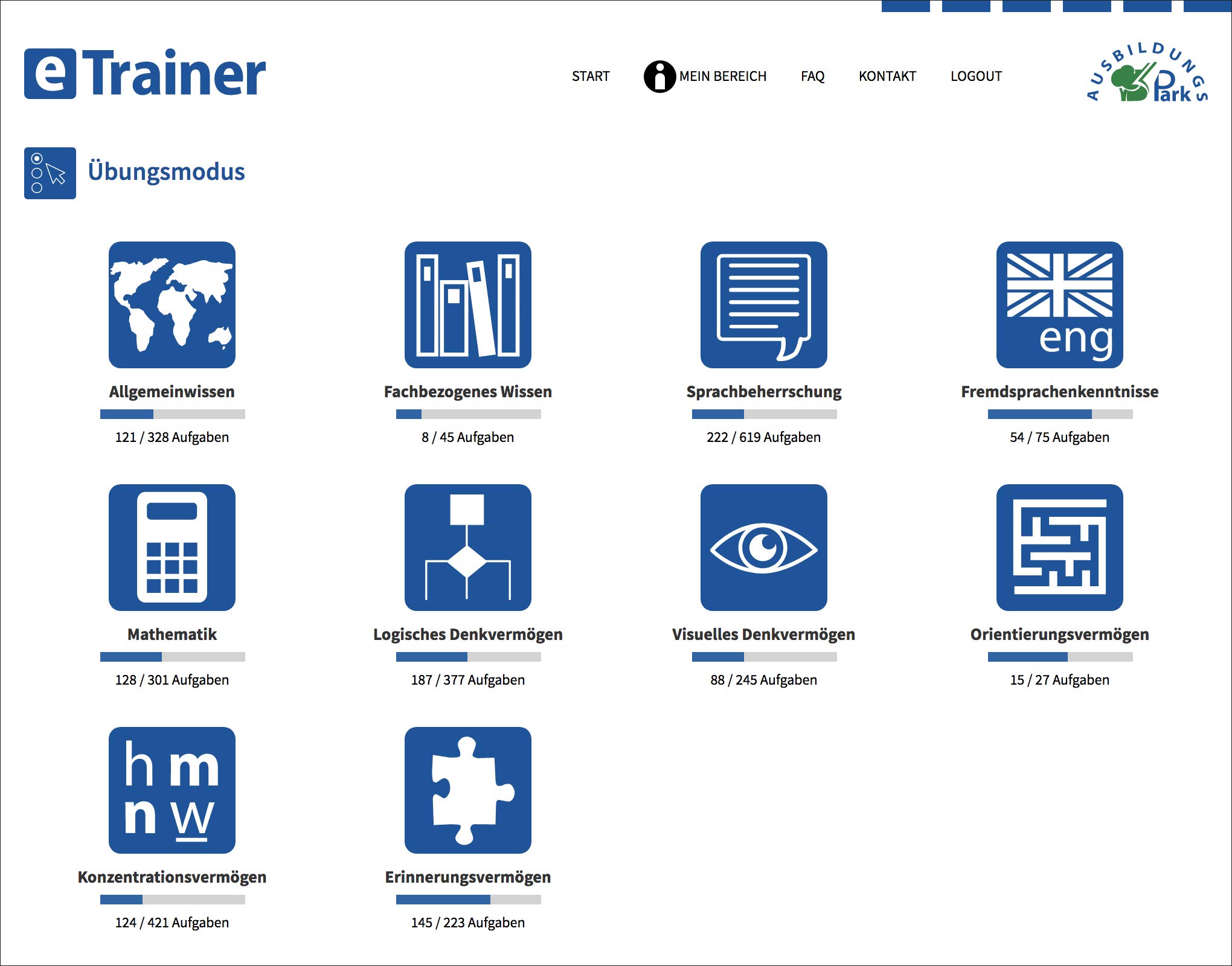 LPA-Test Bayern 2026 eTrainer Online-Testtrainer Beamtentest 1.200 Aufgaben Lösungen Sprachbeherrschung Allgemeinwissen Logik Einstellungstest
