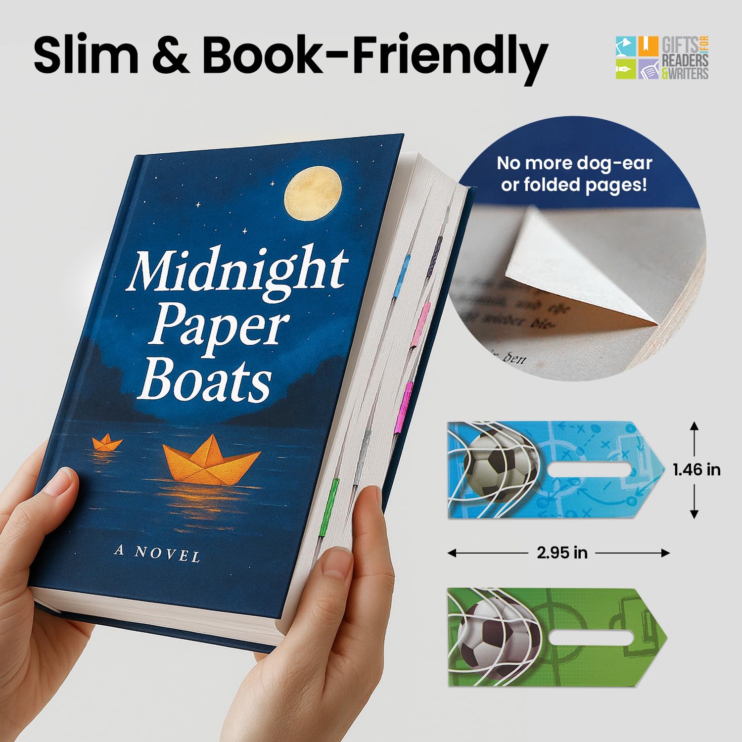 Linemarker Page Marker | Book Holder | Magnetic Bookmarks Set of 2 | Magnet Page Holder Clip for Reading | Book Marker | Gift Idea for Readers, Book Lovers