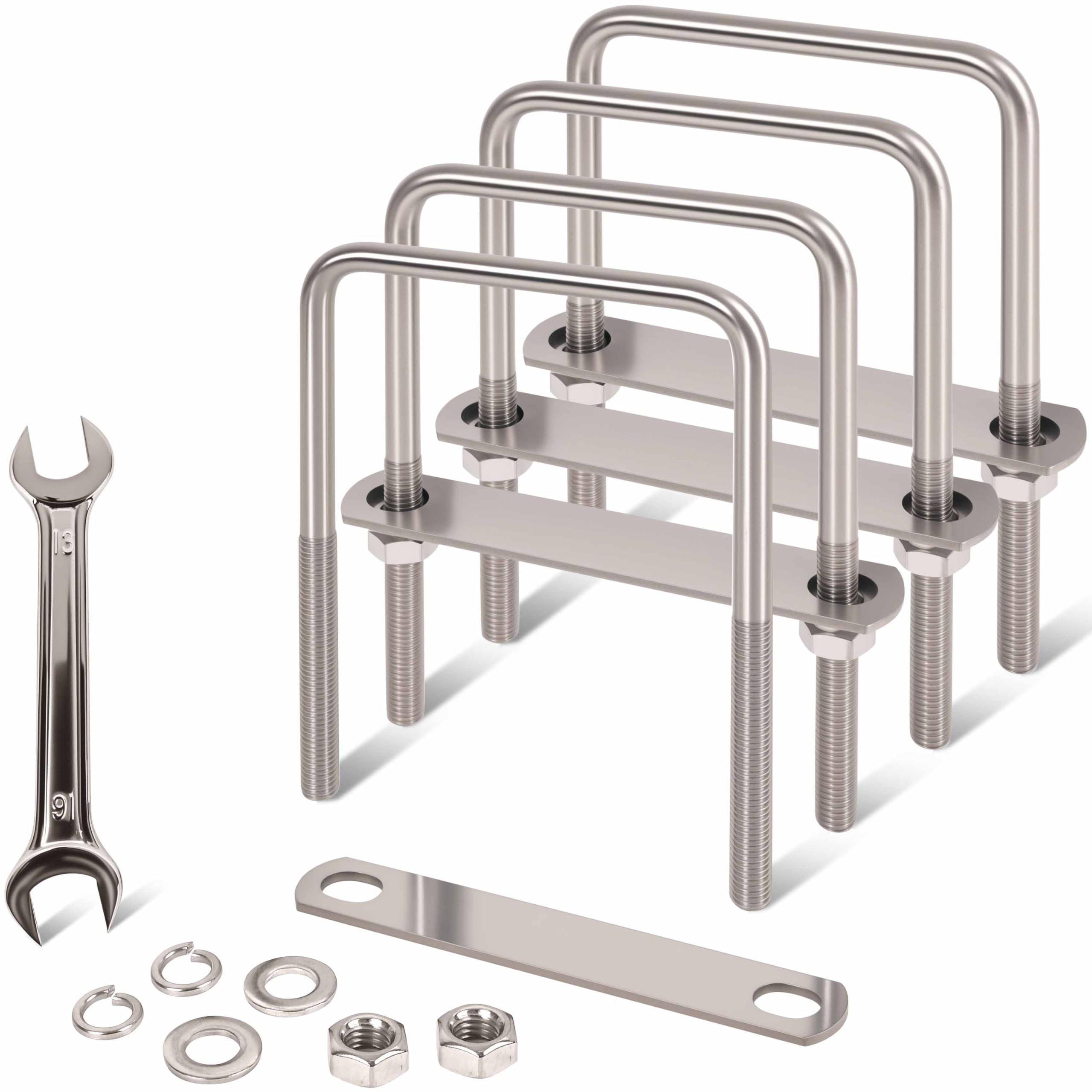 M8 Stainless Steel U-Bolts - 4 Pack -20