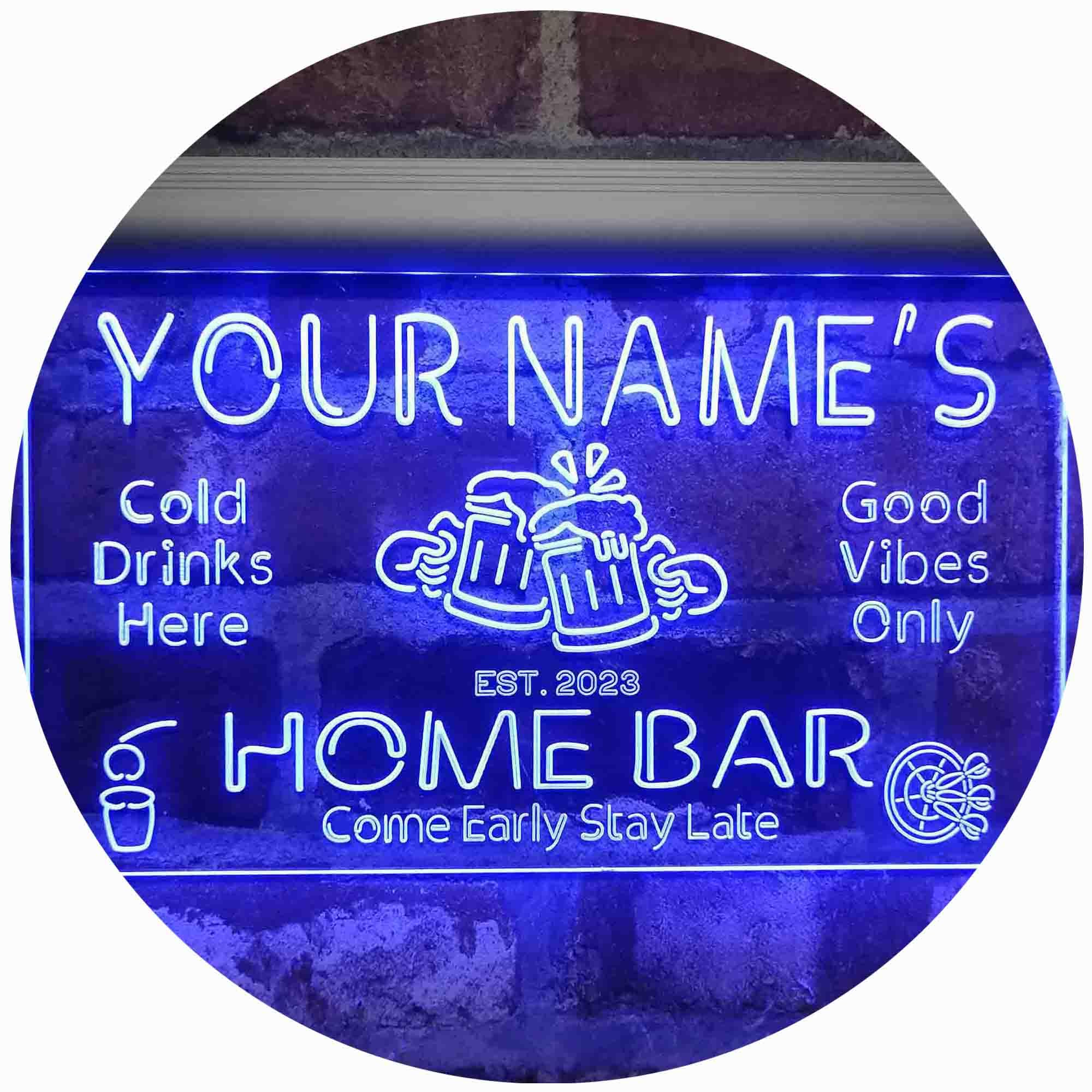 ADVPRO Personalized Your Name Custom Home Bar Beer Established Year Single Color LED Neon Sign 16 x 12 Inches st4s43-p11-tm-b — image 1
