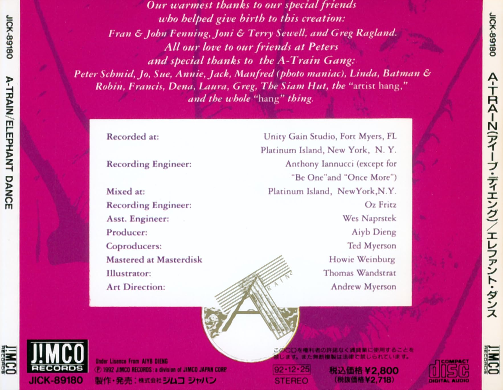 AIYB DIENG - A-Train - Elephant Dance  (Free The World) - CD