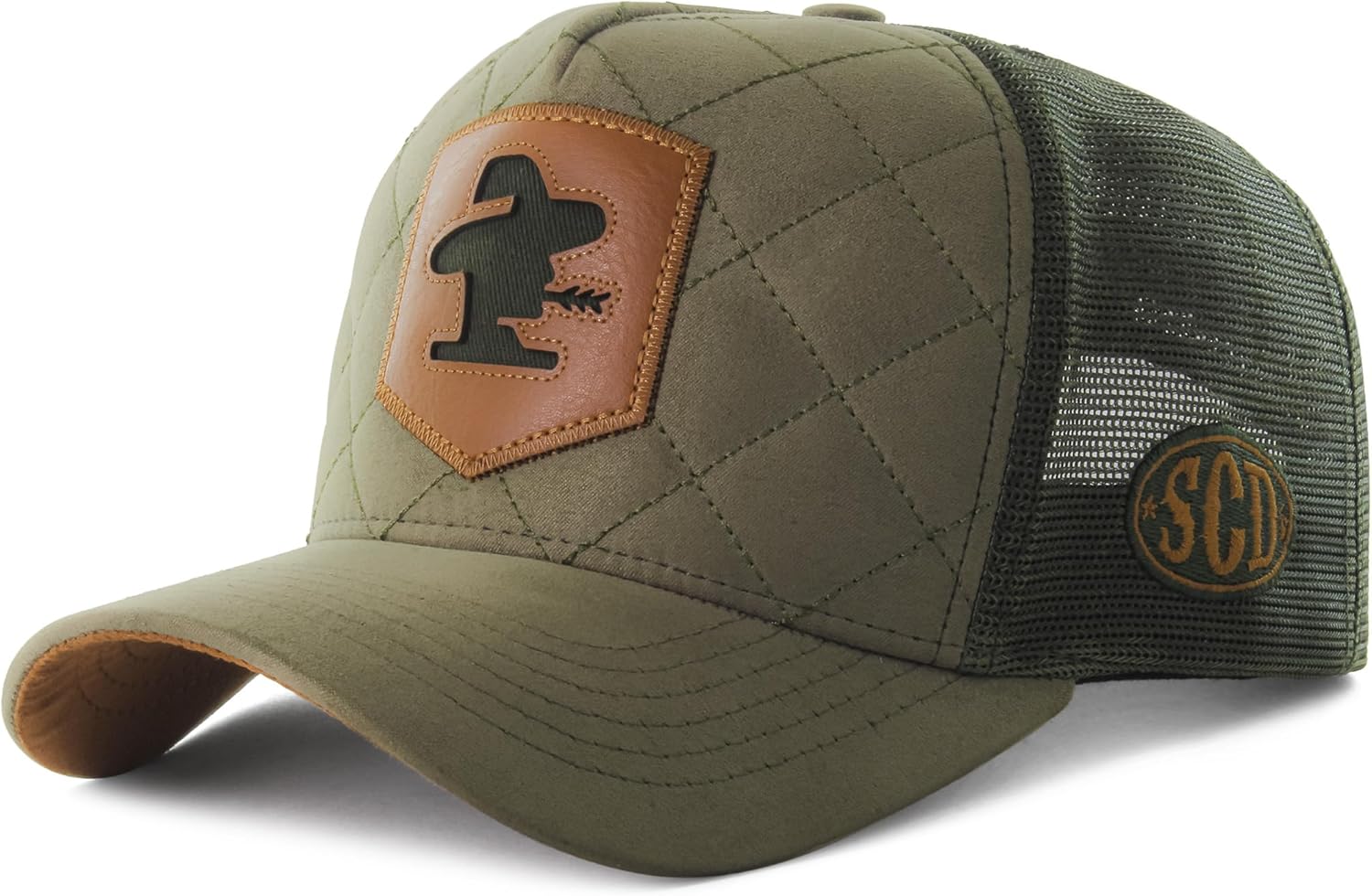Sacudido's | Logo | Matelassé | Trucker Cap, Agribusiness, Ranch Hat, Farm Cap, Adjustable, Great for Hunting (US, Alpha, One Size, Green)