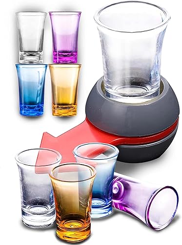 Shot Spinner,Spin The Shot,Vasos de tiro,Girar la botella,Juego de fiesta divertido,Portátil