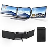 Laptop Screen Extender, 14’’ FHD 1080P Triple Portable Monitor for Laptop with Ultra-Slim IPS Display, USB-C Plug and Play Multi Screen Attachment for 14