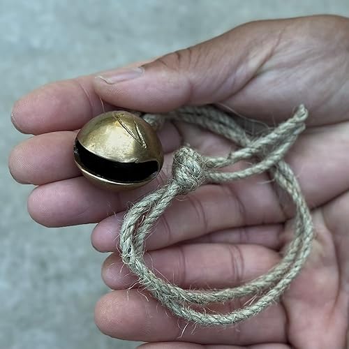 Miniatura 8 de Campana de oso para senderismo, campanas de trineo de latón, entrenamiento de mascotas para perros, campana, llaveros de latón