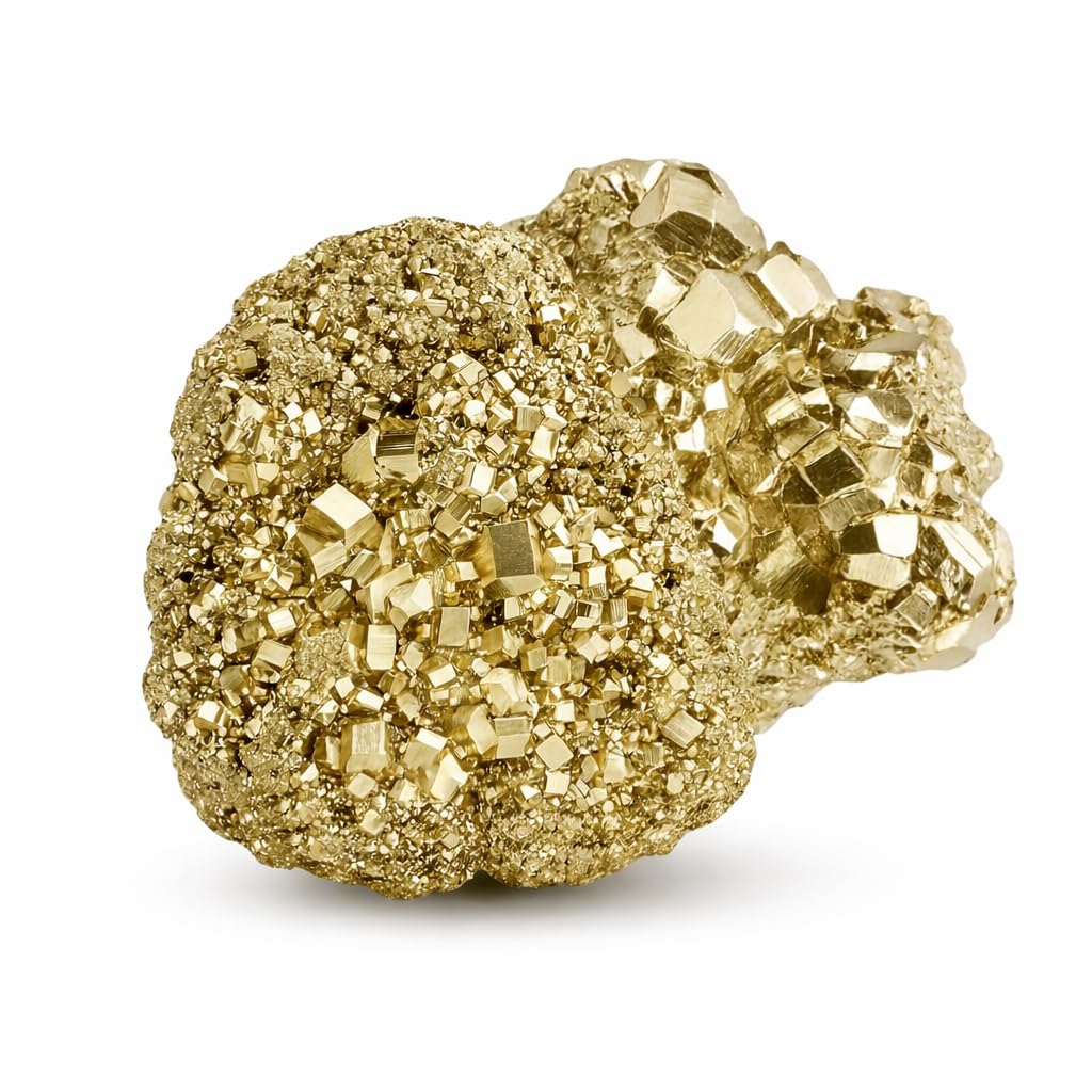 Pyrite Stone Original Cluster Samples - High Energy Natural Iron Pyrite Stone Gold Rock Reiki Crystal Used for Increased Willpower and Manifestation-image-24