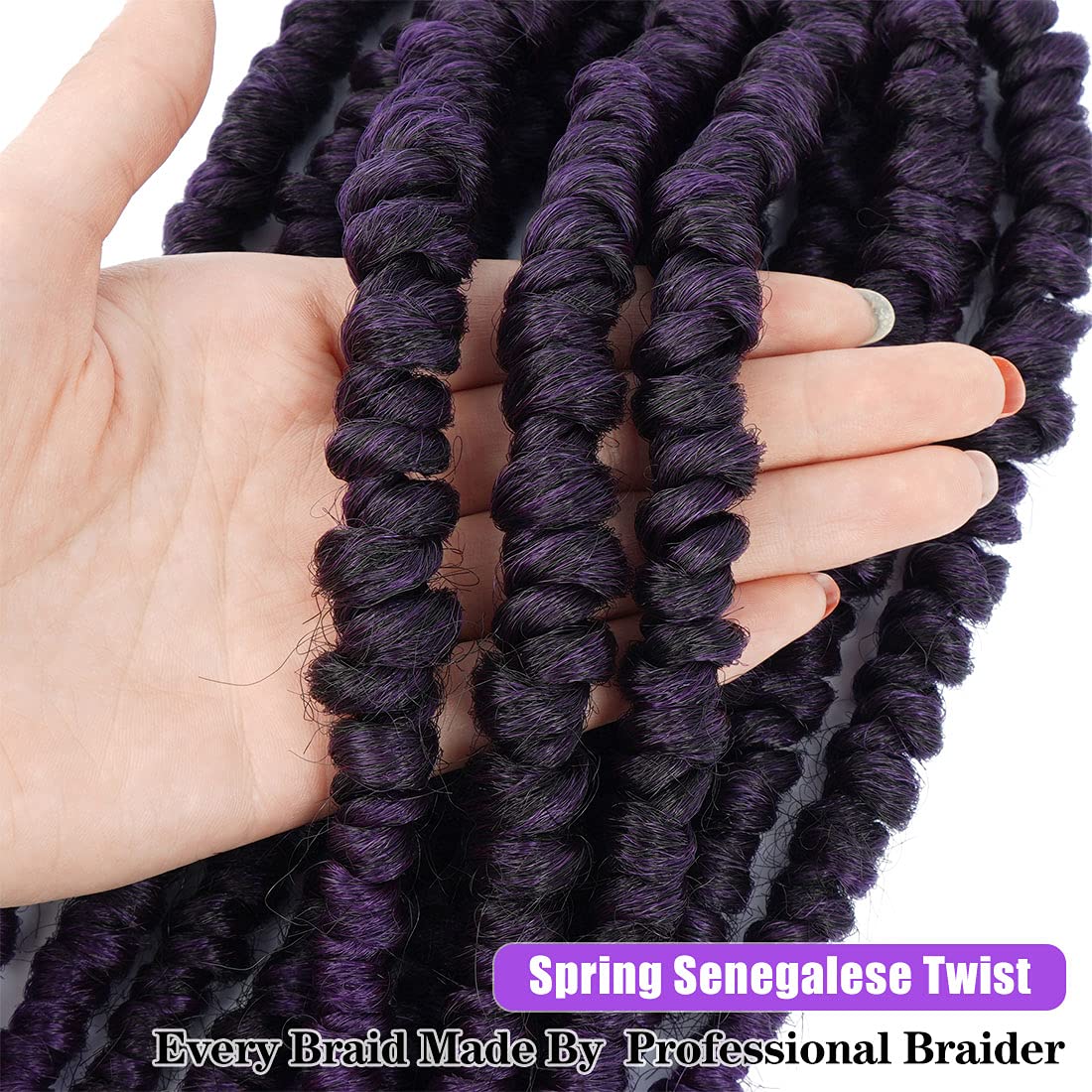 Amazon.com : Fayasu 6 packs spring Senegalese Twist crochet  display picture 2