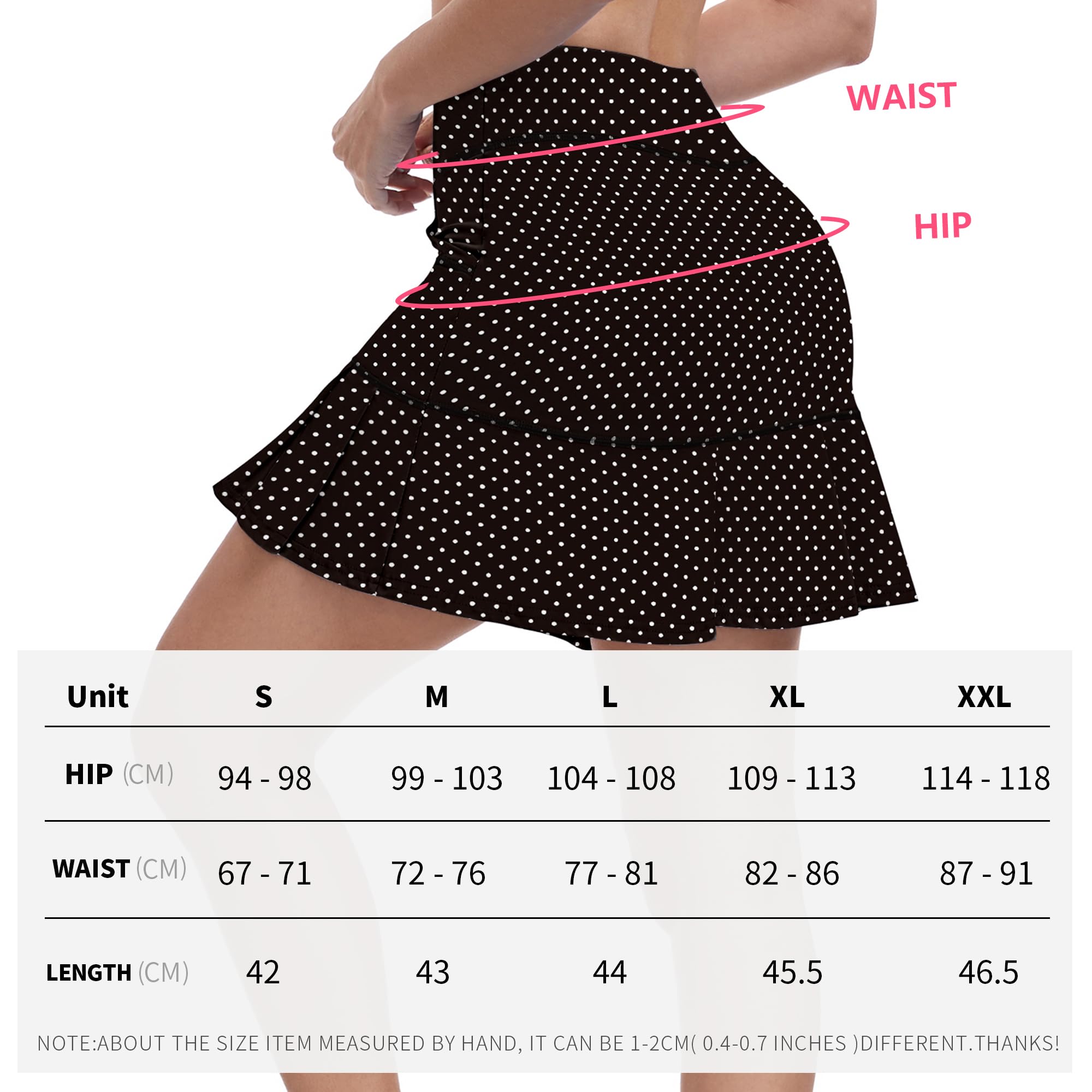 WOWENY Falda Pantalon Mujer Deporte Padel Cortas con Bolsillos Skorts Golf Plisada Respirable para Caminata Bádminton Verano