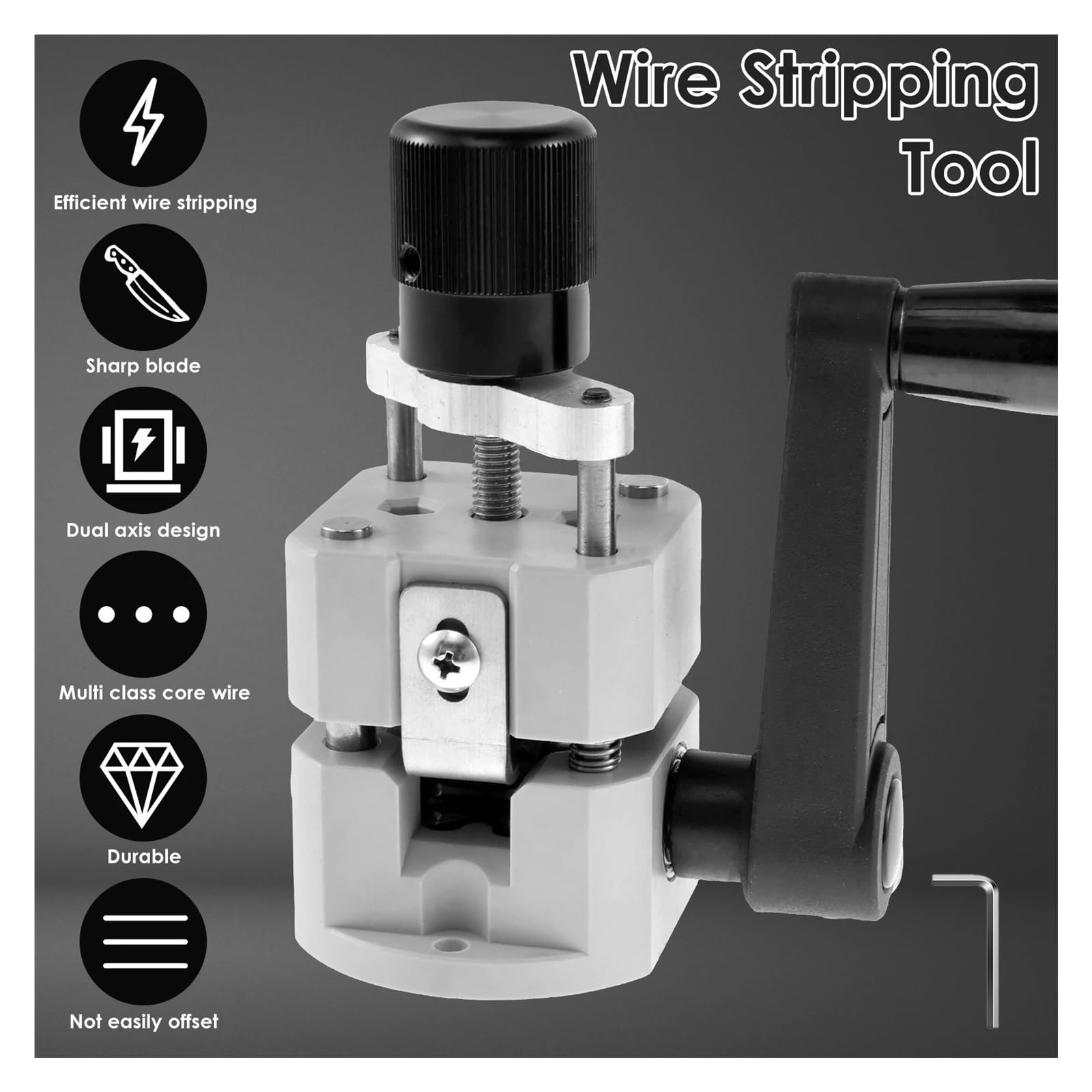 Spellafili Manuale Strumento Spelafili Cavo 2-20mm Pelapatate Elettrico Supporto A Manovella Utilizzo Con Trapano