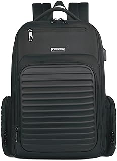 CLUB HACHI Overnighter Laptop Backpack 35L, 15.6 inch, Water-Resistant 1680D Polyester, USB Charging Port, Hard-Shell Fron...