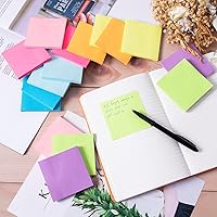 Vista 3 de (16 Pack) Sticky Notes 3x3, Self-Stick Pads Bright Colors Sticky Note, Recyclable, Easy to Stick for Home, Office, Notebook