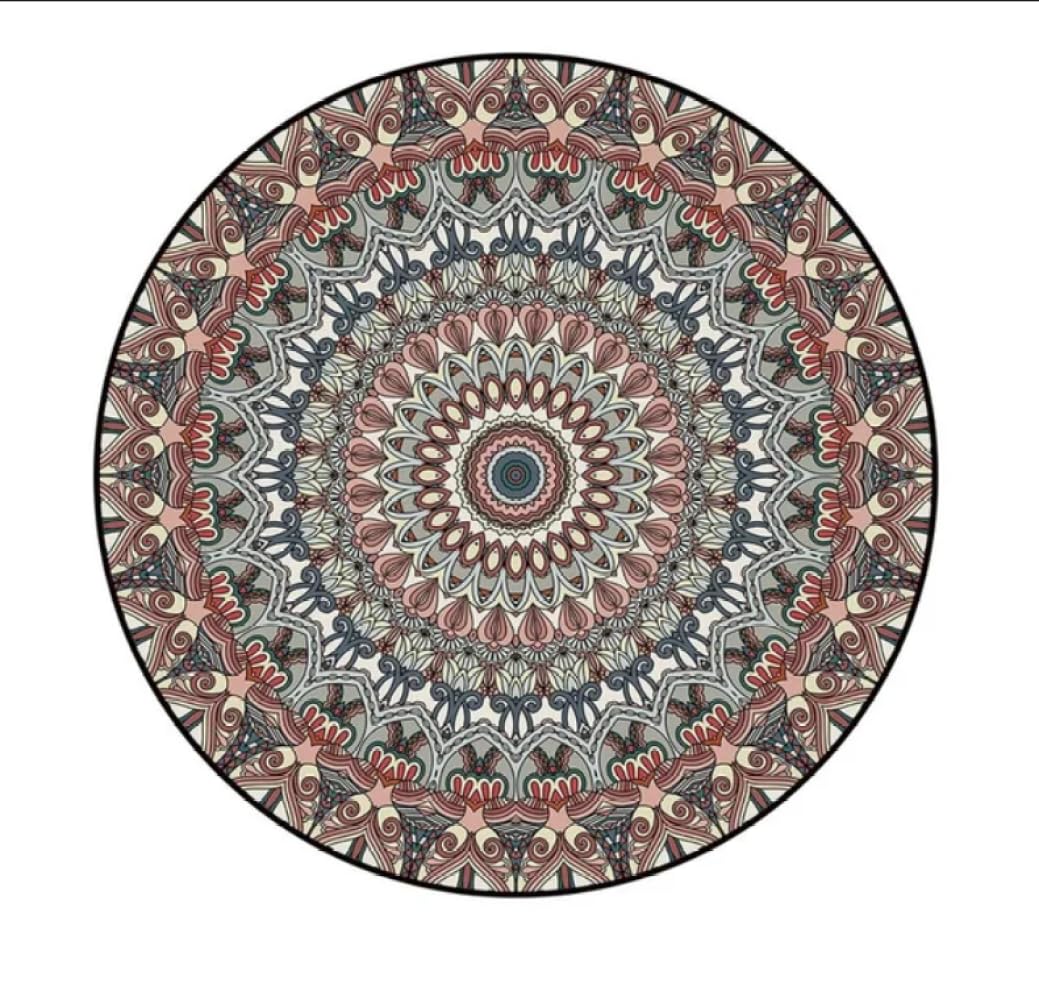 Tapis rond 100cm de sol pour réchauffer une chambre froide et vide PASPRT
