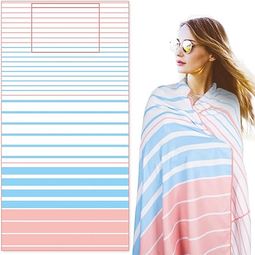 Toalla de playa de microfibra de 72 x 36 pulgadas, extra grande, de secado rápido, sin arena, absorbente, ligera, para piscina, natación, viajes,