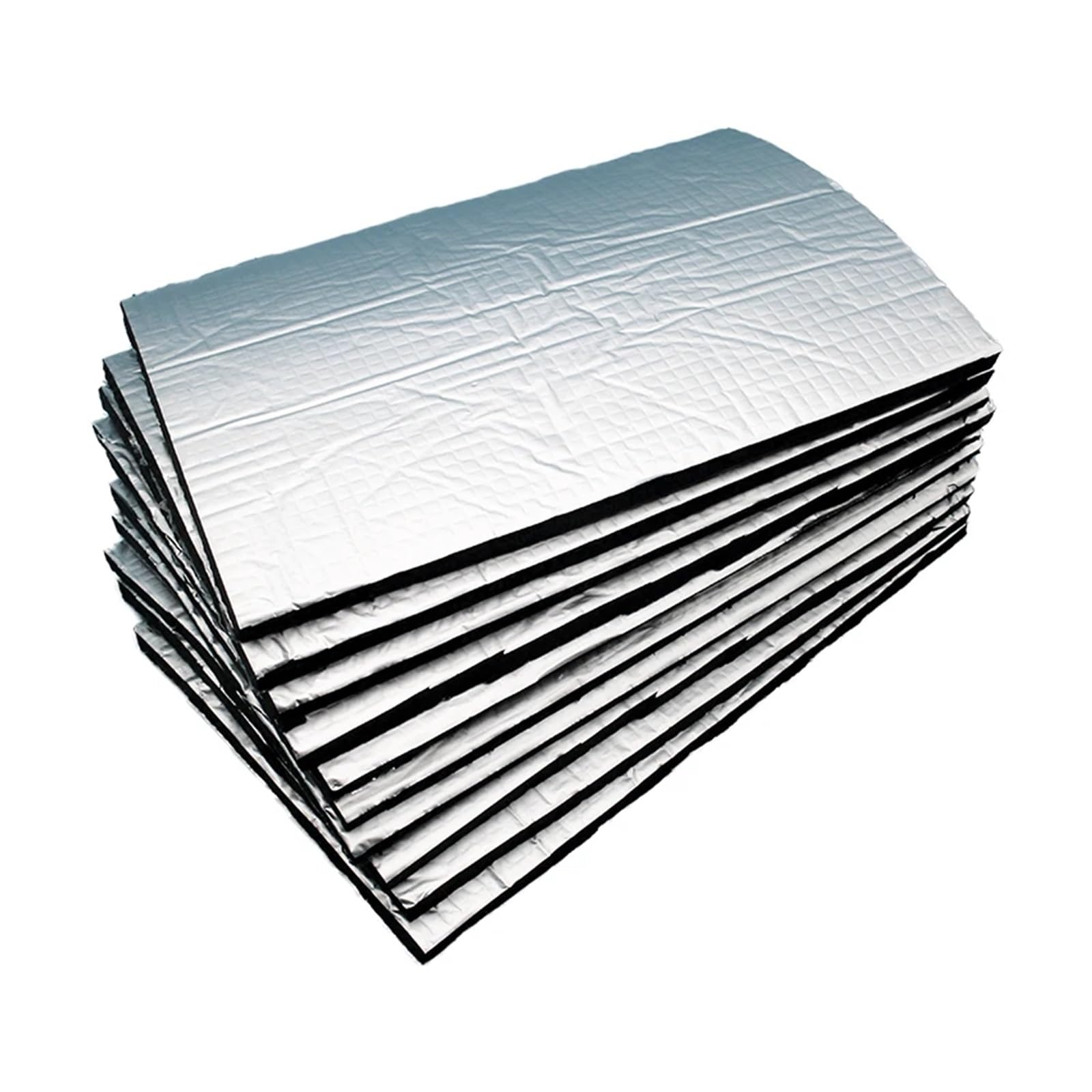 Espuma de aluminio autoadhesiva 10 Uds. Estera de aislamiento térmico amortiguador sonido 10mm for coche y furgoneta, acústico for capó , estera for motor