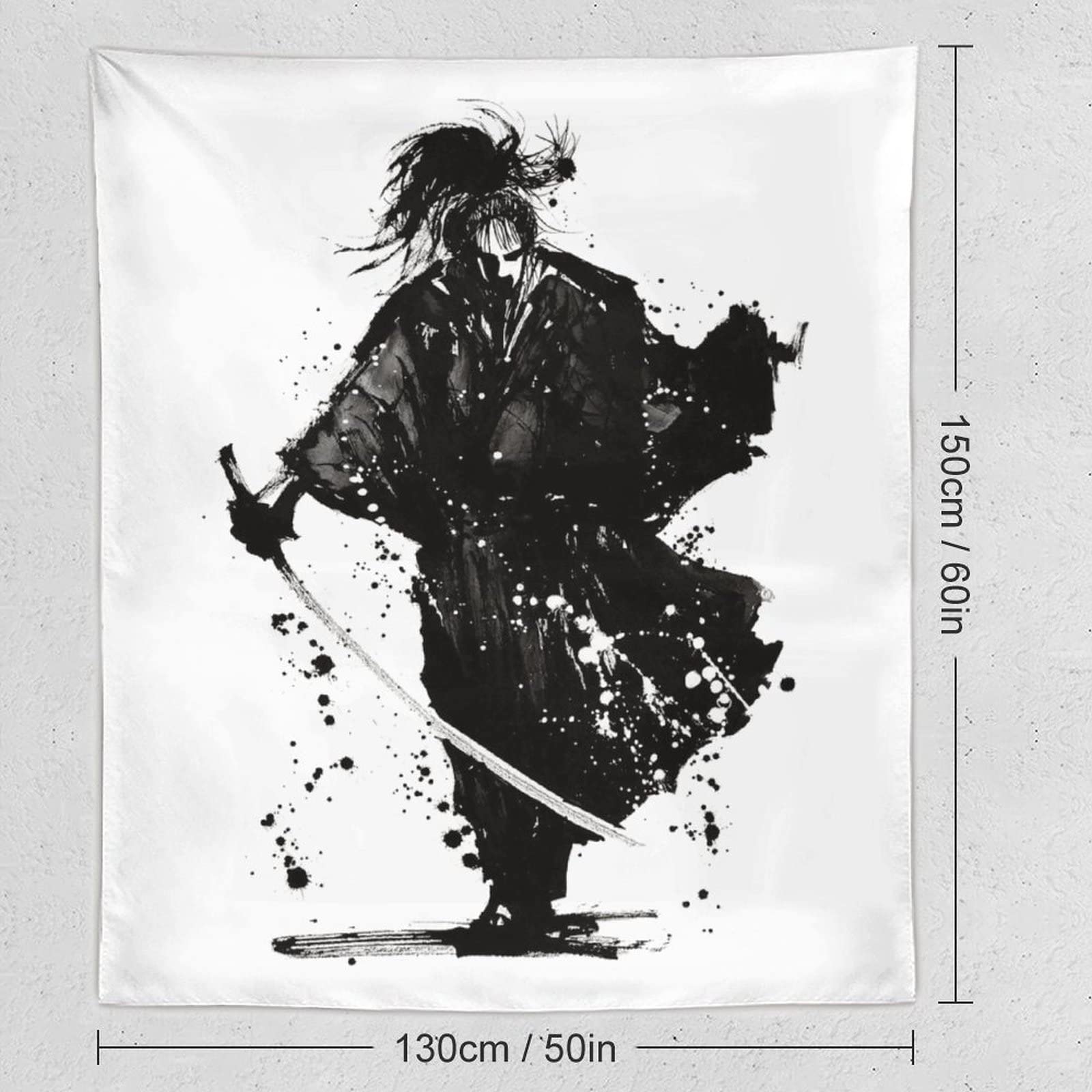 Amazon.co.jp: タペストリー 和風 武士 超カッコいい 最強 侍 剣道 