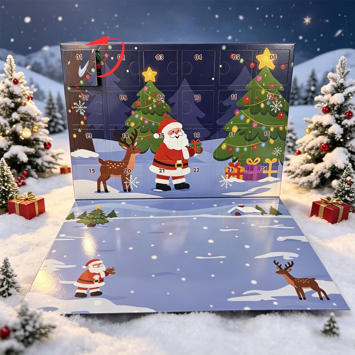 Calendario de Adviento de Navidad 2026, juegos de construcción compatibles con Lego Christmas 24 días, regalos de cuenta regresiva de 24 paquetes, kit de microbloques de construcción de modelos de