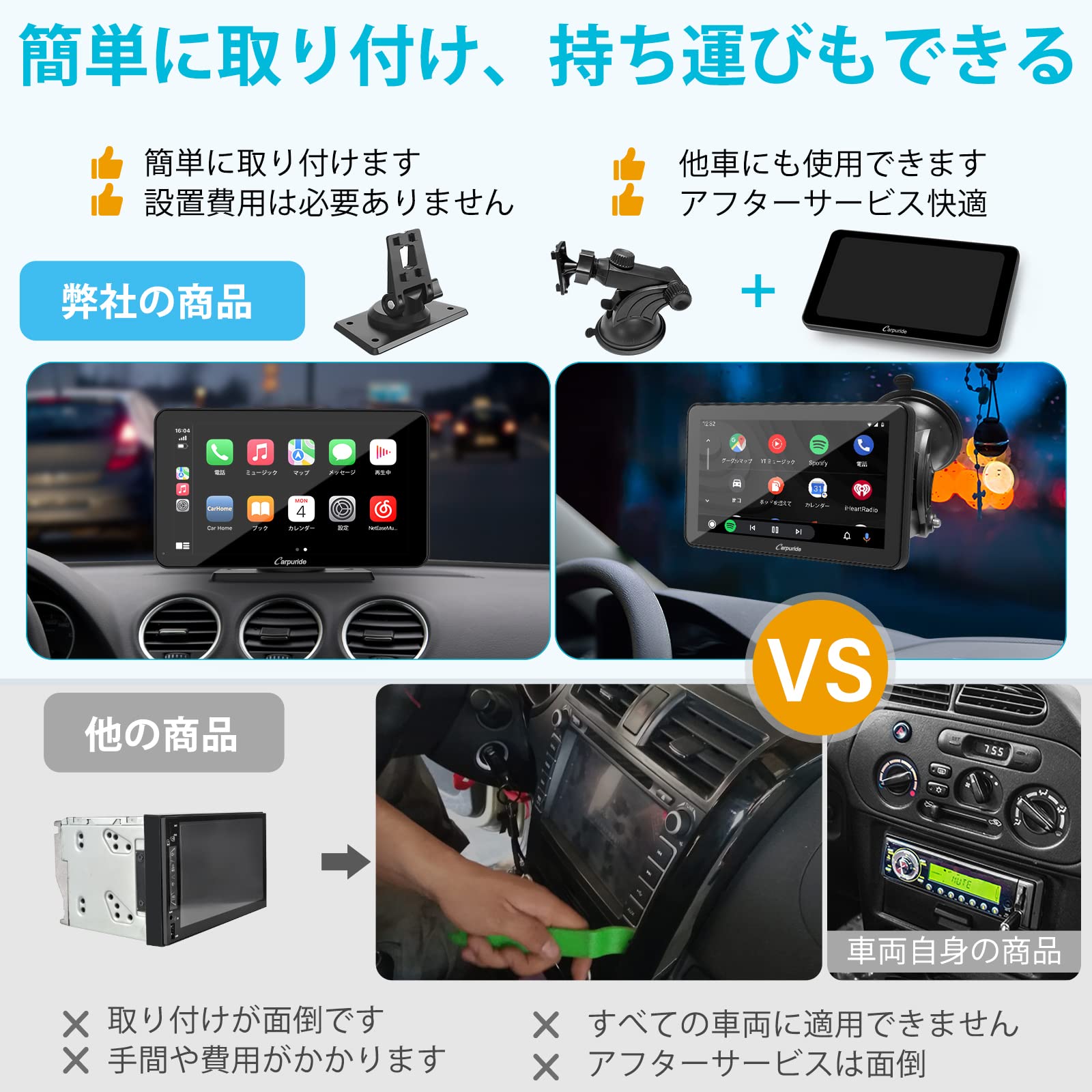 Amazon.co.jp: ディスプレイオーディオ CARPURIDE カーナビ オーディオ 
