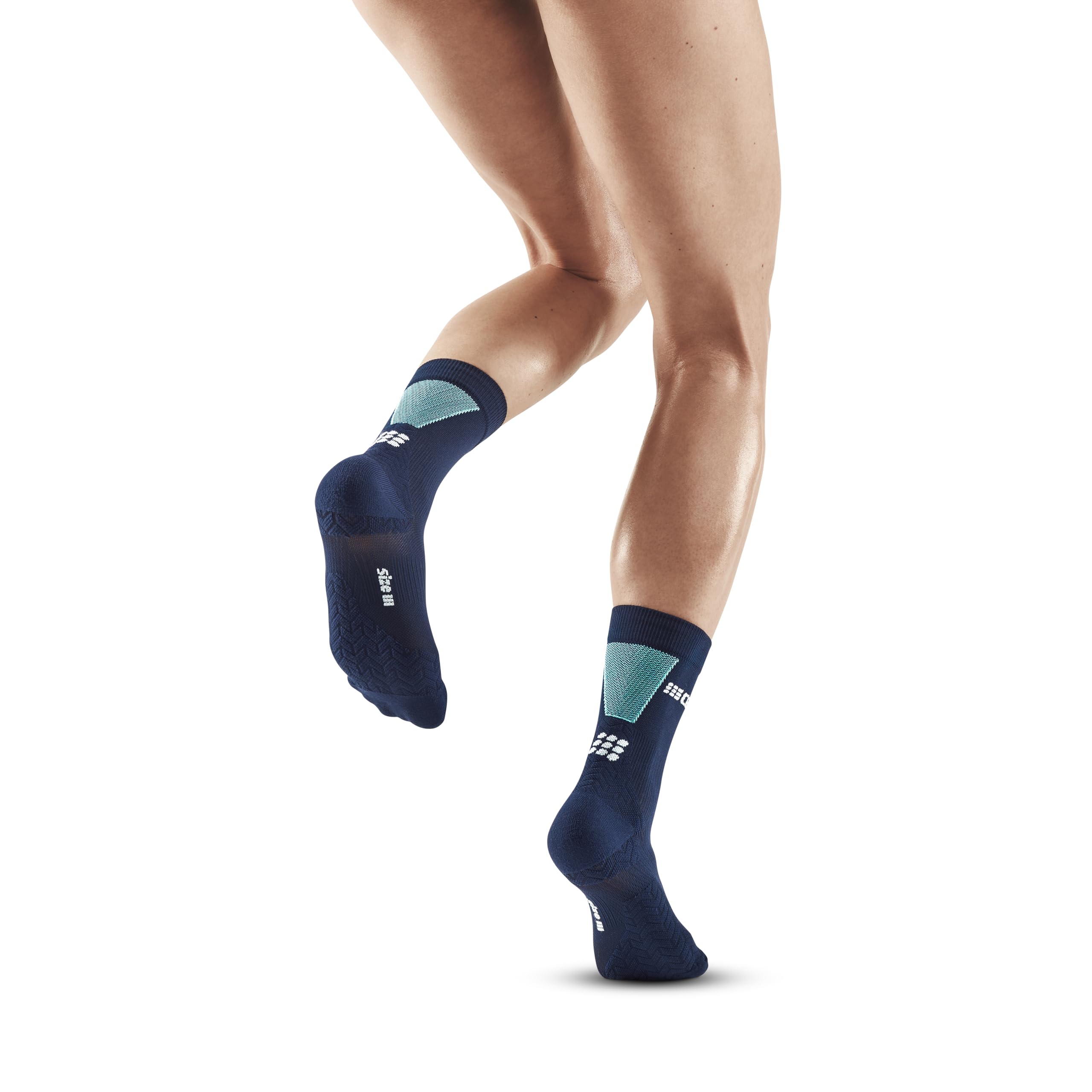 CEP Ultralight Mid Cut Compression Socks (SS24), Blue/Light Blue, Women, MD
