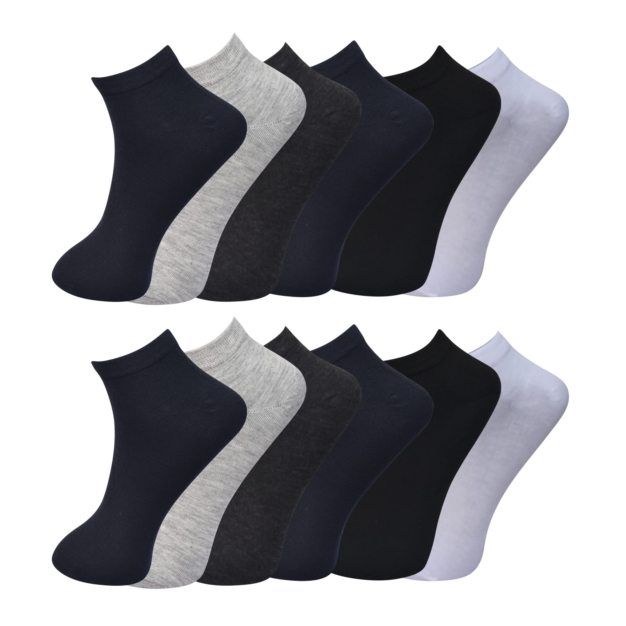 Mens Coloured Ankle Length Cotton Sports Socks-image-1